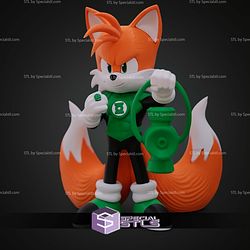 Miles Tails Prower Green Lantern No AMS 3D STL Model