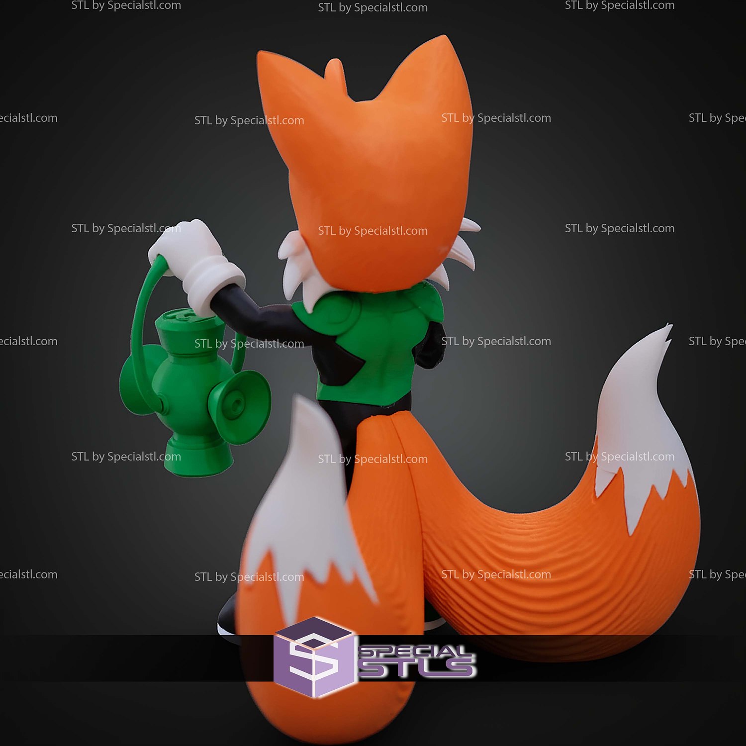 Miles Tails Prower Green Lantern No AMS 3D STL Model — view 5
