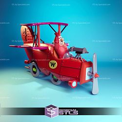 Red Max Crimson Haybaler Wacky Races Sculptures 3D Printing STL Model