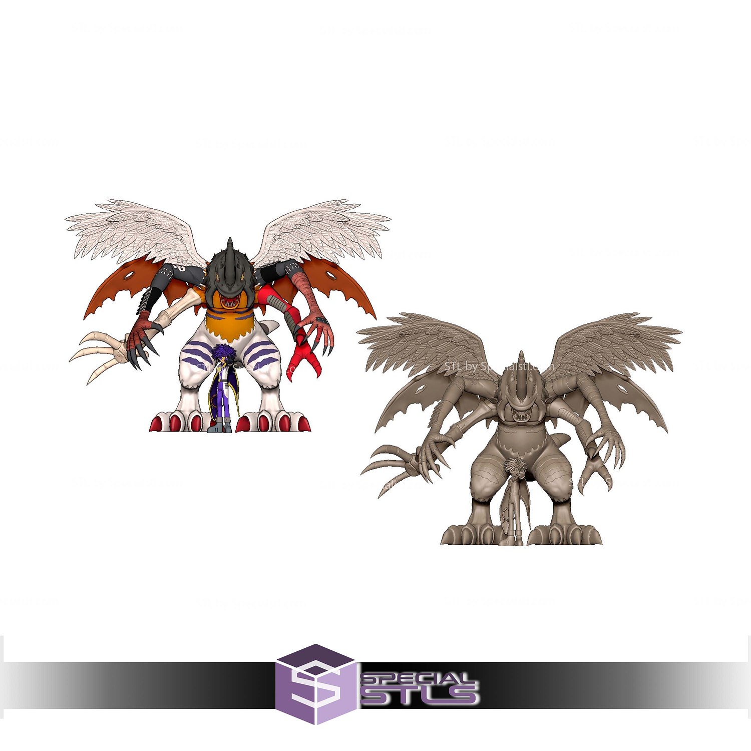 Kaiser Emperor and Kimeramon 3D Printer Files STL Model — view 2