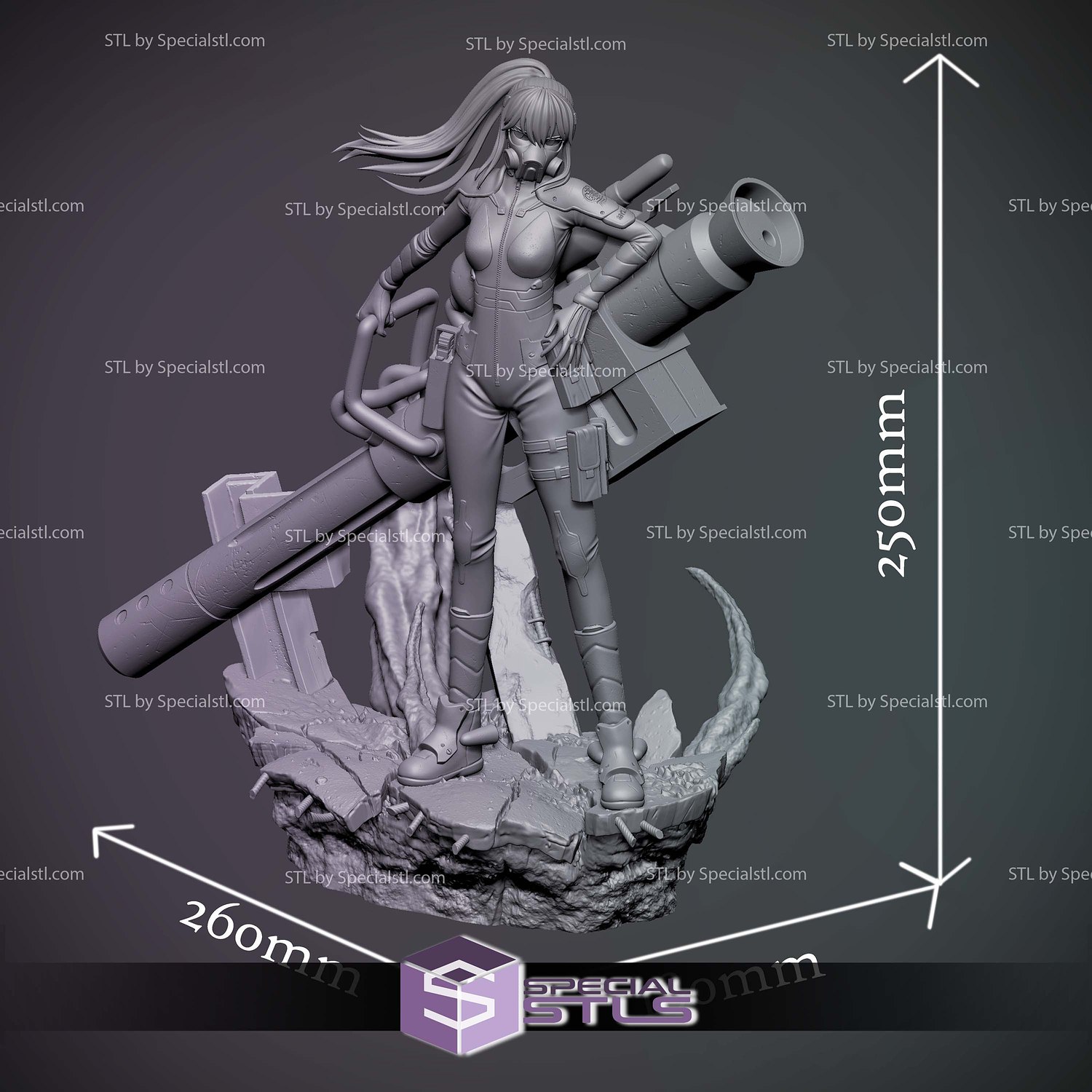 Mina Ashiro Kaiju No 8 V2 3D Printer Files STL Model — view 5