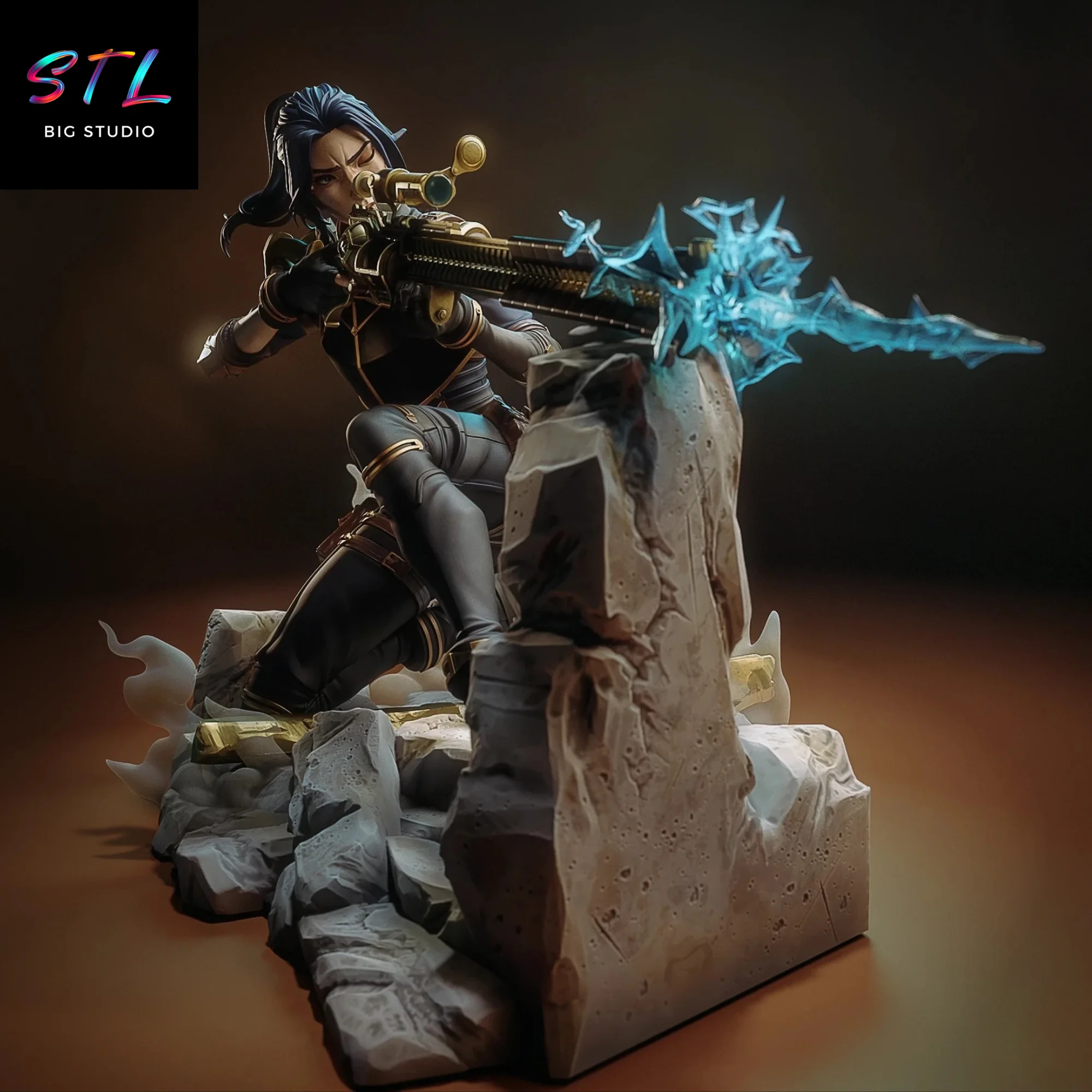 Caitlyn STL | League of Legends | Diorama for 3D Printing Model
