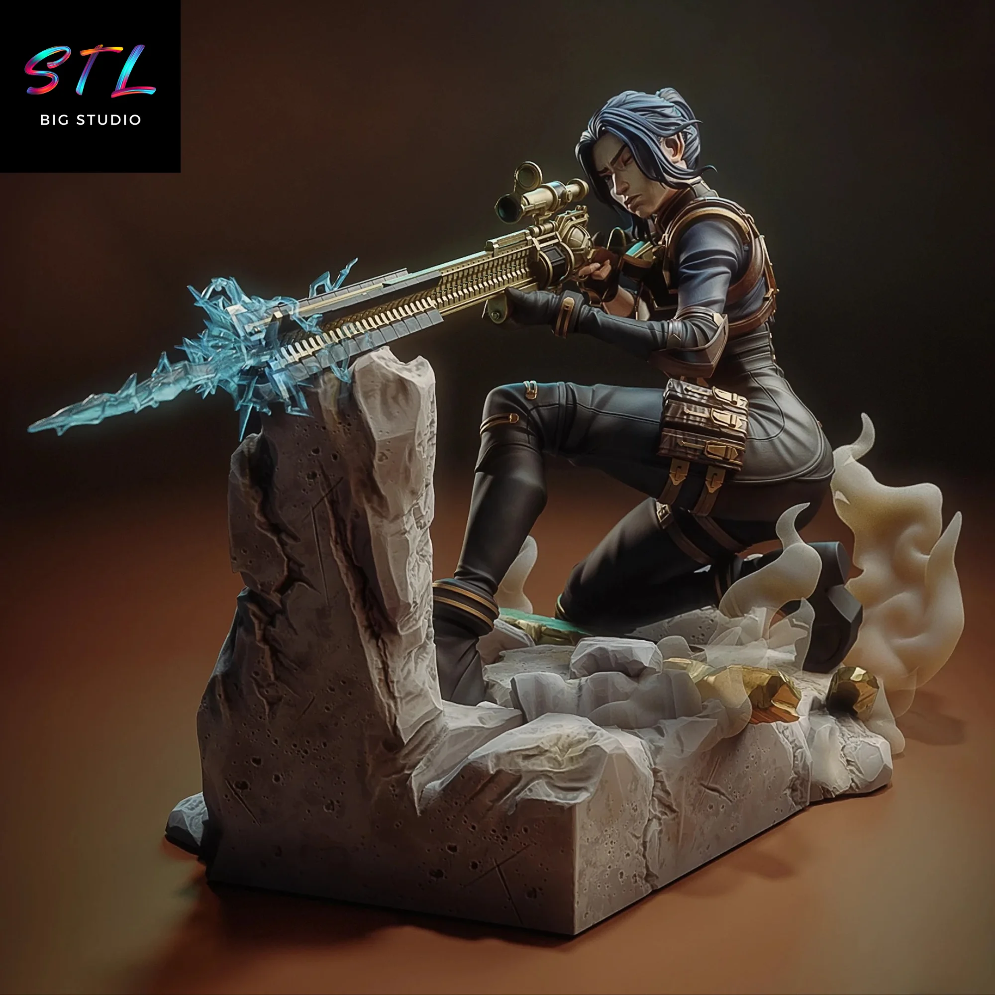 Caitlyn STL | League of Legends | Diorama for 3D Printing Model — view 2