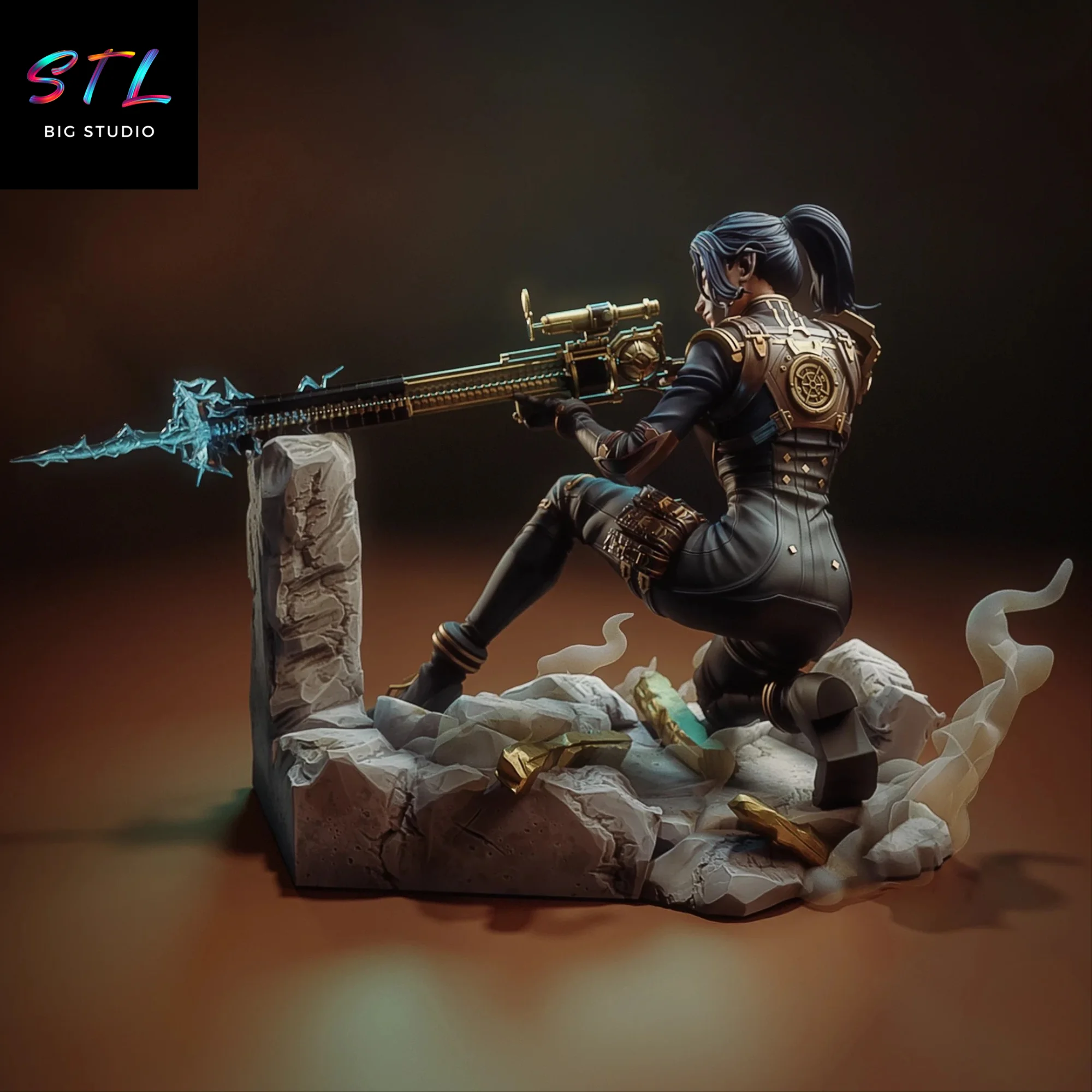 Caitlyn STL | League of Legends | Diorama for 3D Printing Model — view 3