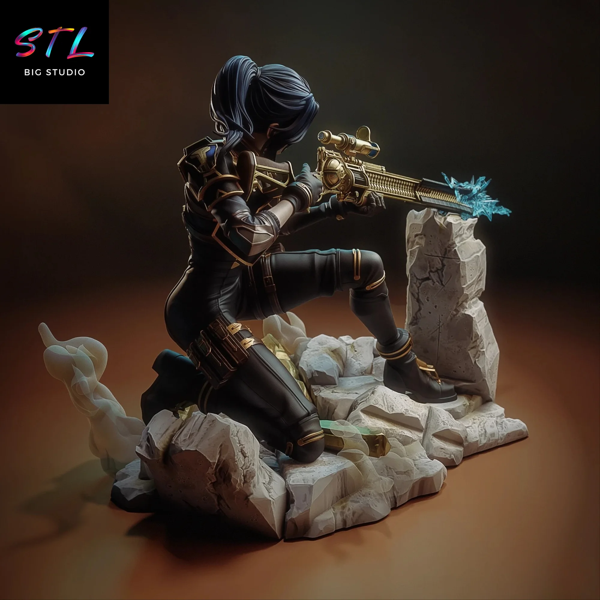 Caitlyn STL | League of Legends | Diorama for 3D Printing Model — view 4