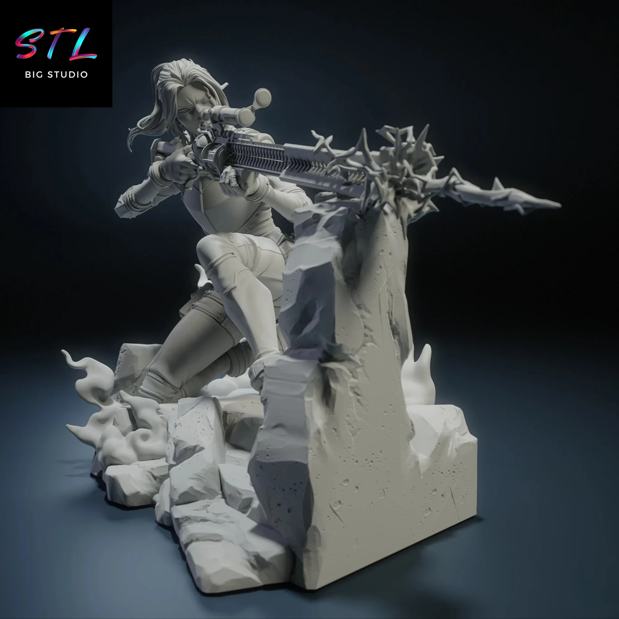 Caitlyn STL | League of Legends | Diorama for 3D Printing Model — view 5