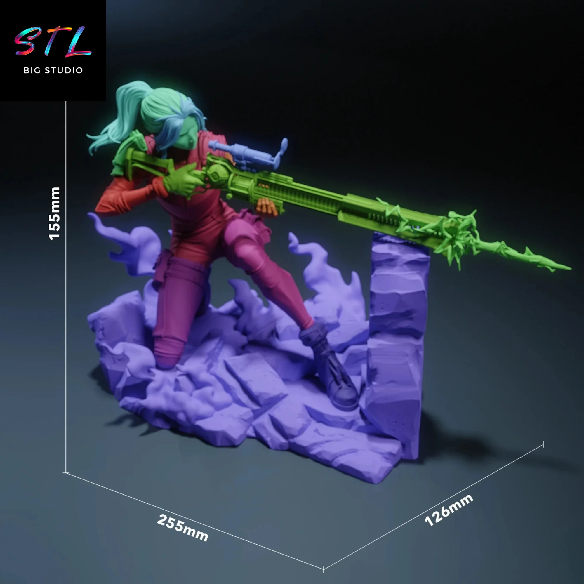 Caitlyn STL | League of Legends | Diorama for 3D Printing Model — view 6