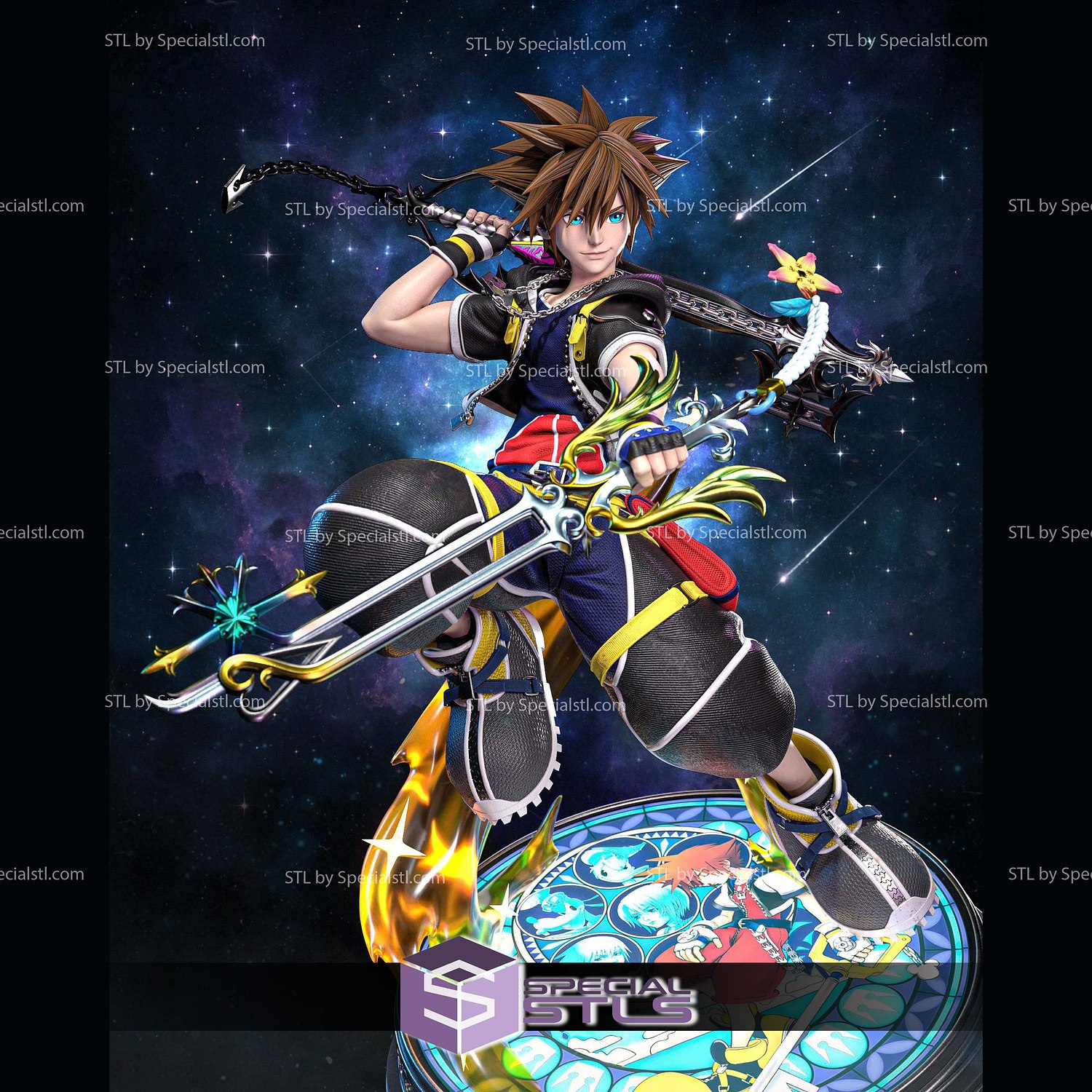 Sora Kingdom Hearts 328mm 3D Printer Files STL Model — view 2