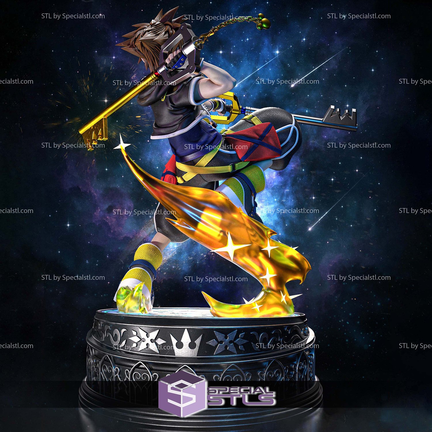 Sora Kingdom Hearts 328mm 3D Printer Files STL Model — view 3