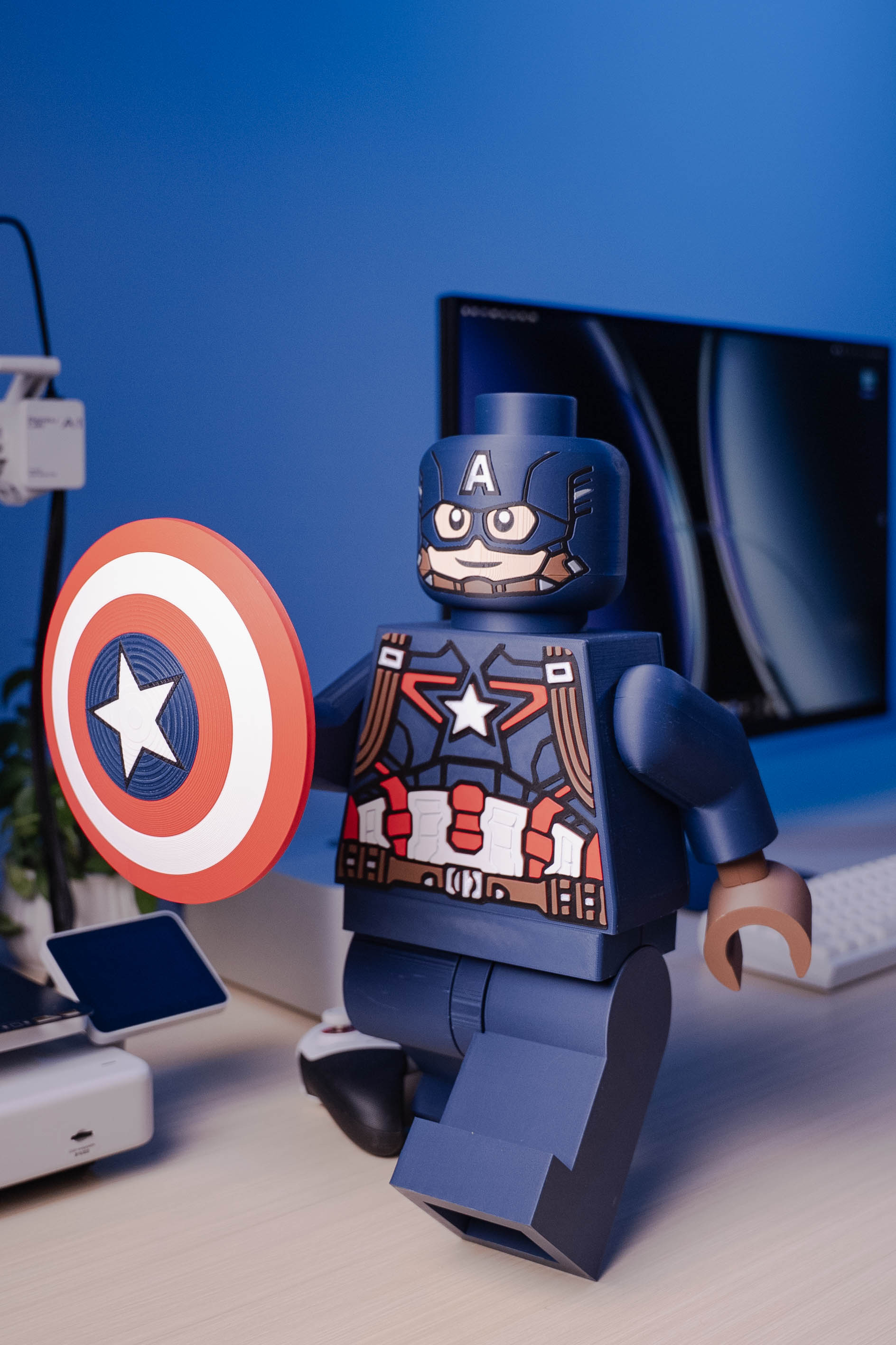 Captain America Modular Figure 3D 3MF Model — view 7