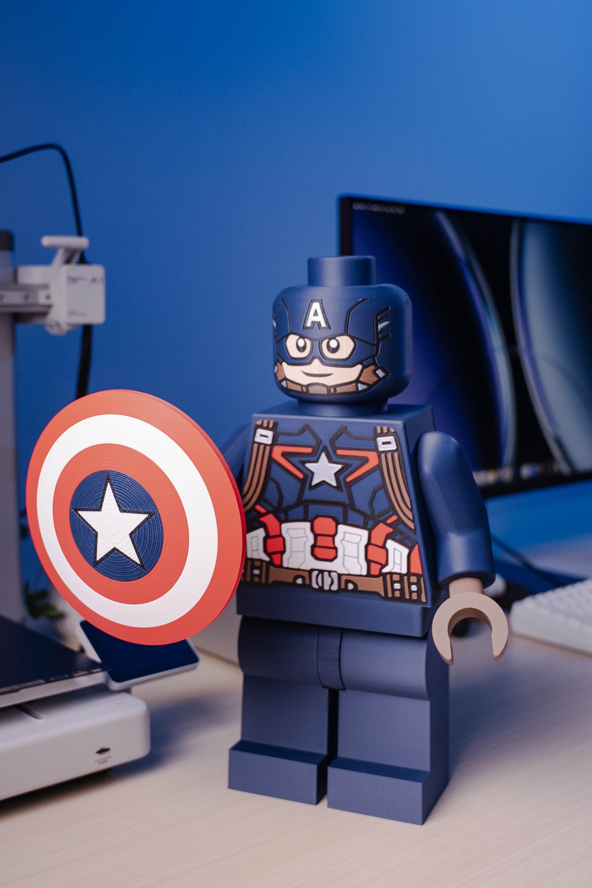 Captain America Modular Figure 3D 3MF Model — view 8