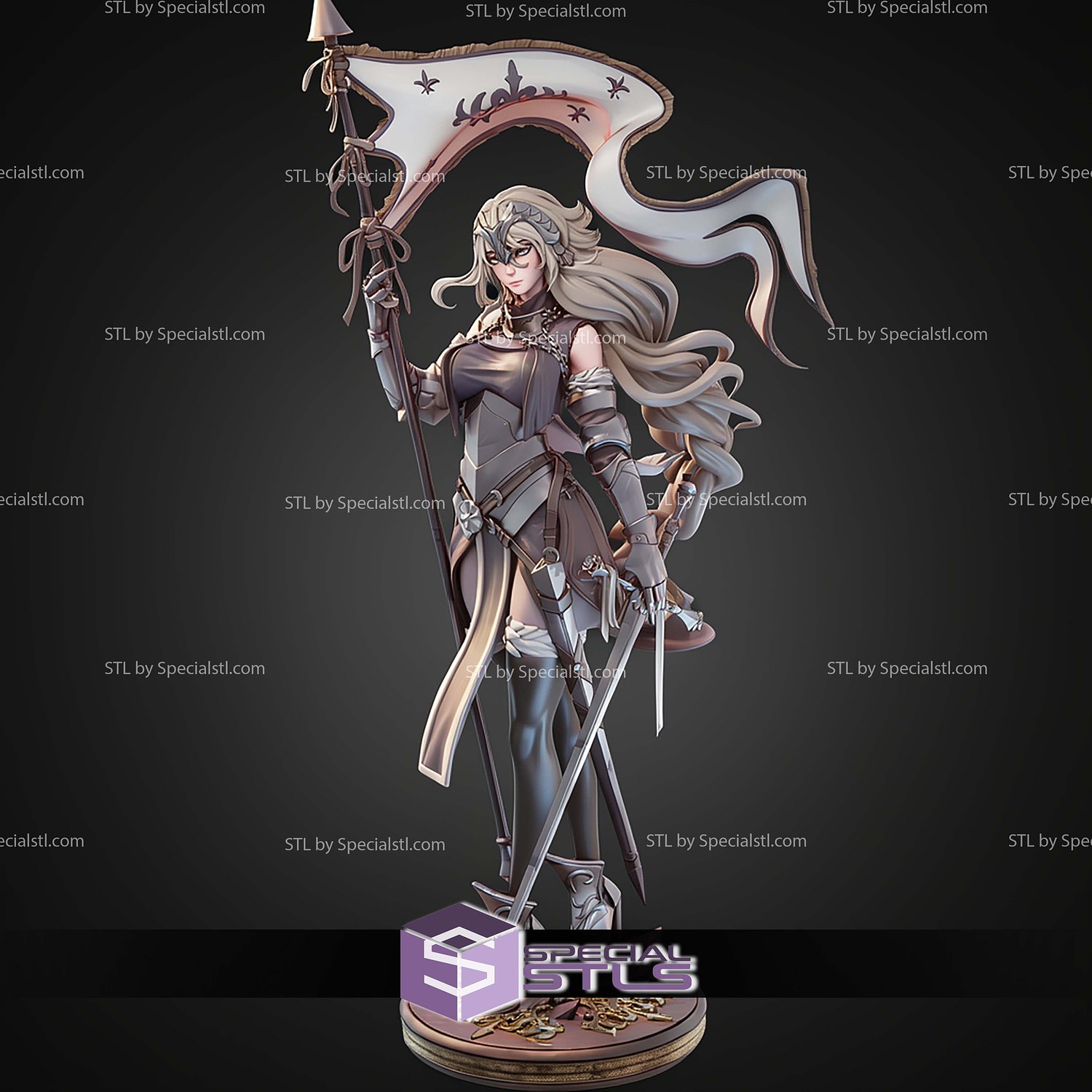 Jeanne DArc Fate Grand Order 1-7 STL Files 3D Model — view 3