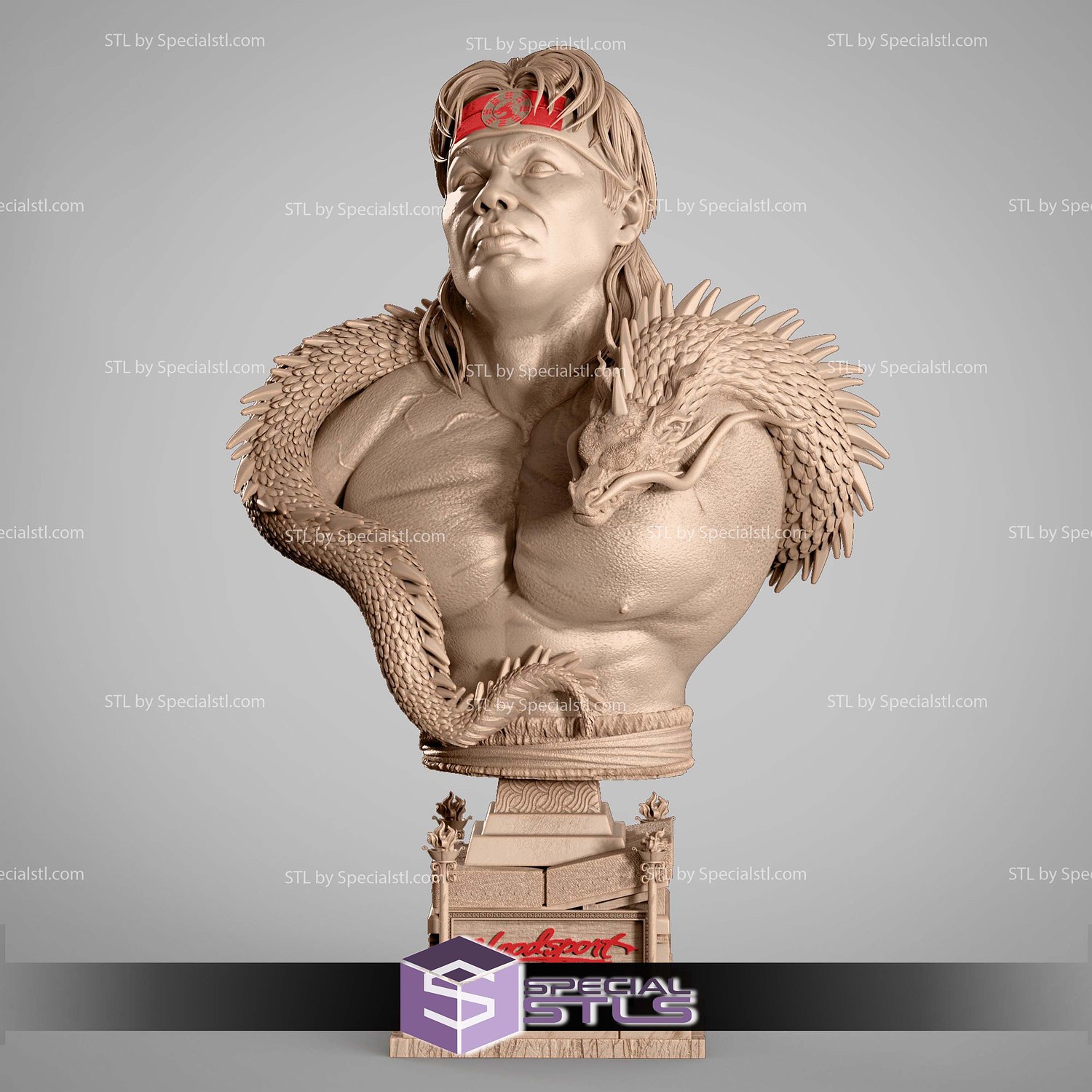 Chong Li Portrait Bust STL Files 3D Model — view 2