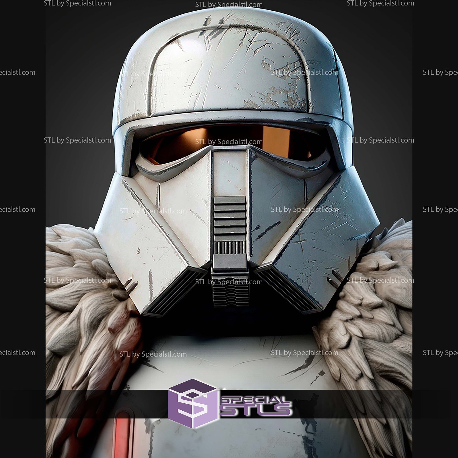 Imperial Range Trooper Portrait Bust 287mm STL Files 3D Model — view 2