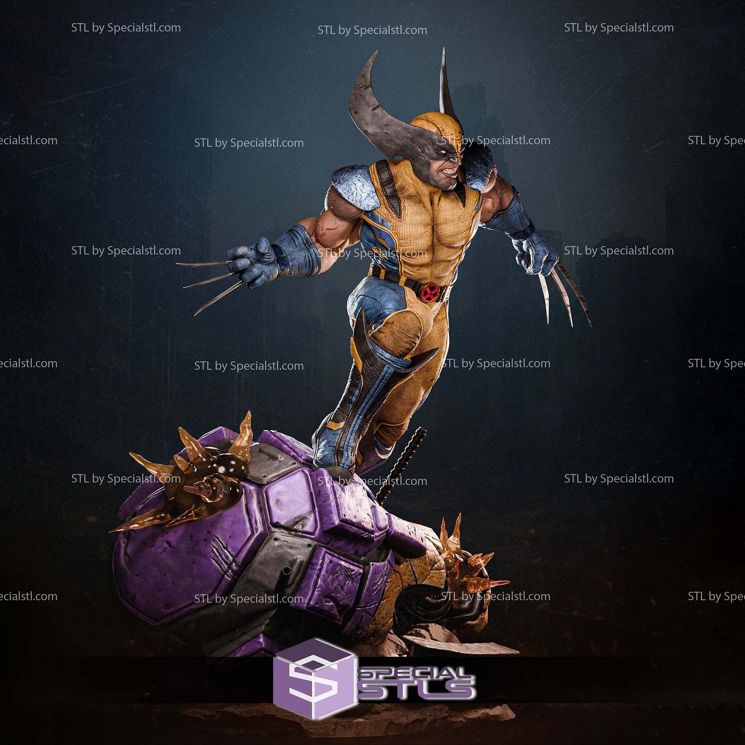 The Clawed Beast Wolverine 3D Printer Files STL Model — view 2