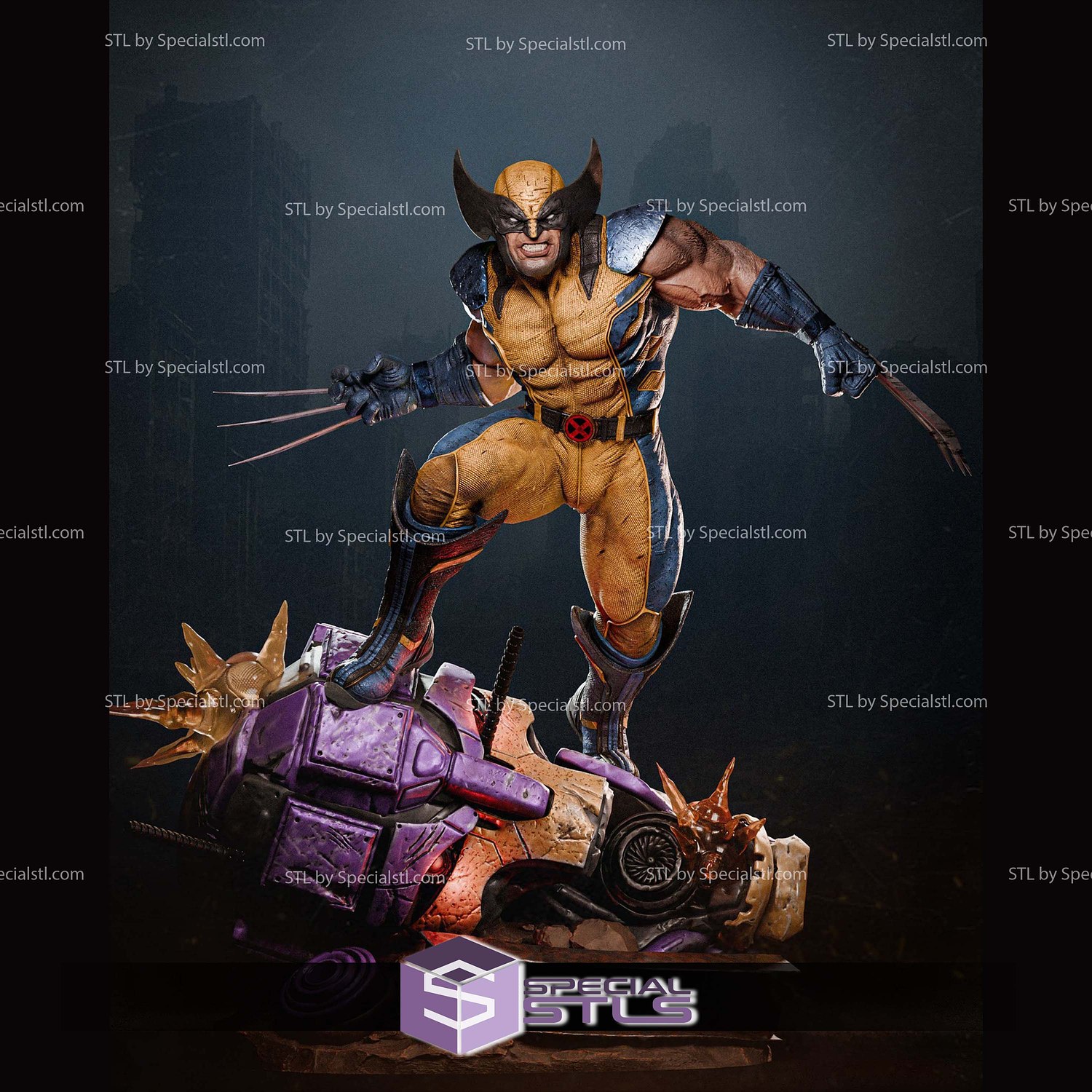 The Clawed Beast Wolverine 3D Printer Files STL Model — view 3