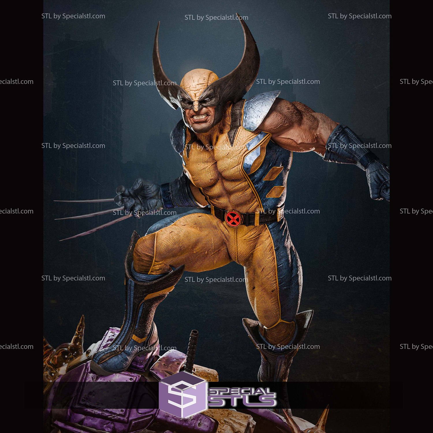 The Clawed Beast Wolverine 3D Printer Files STL Model — view 4