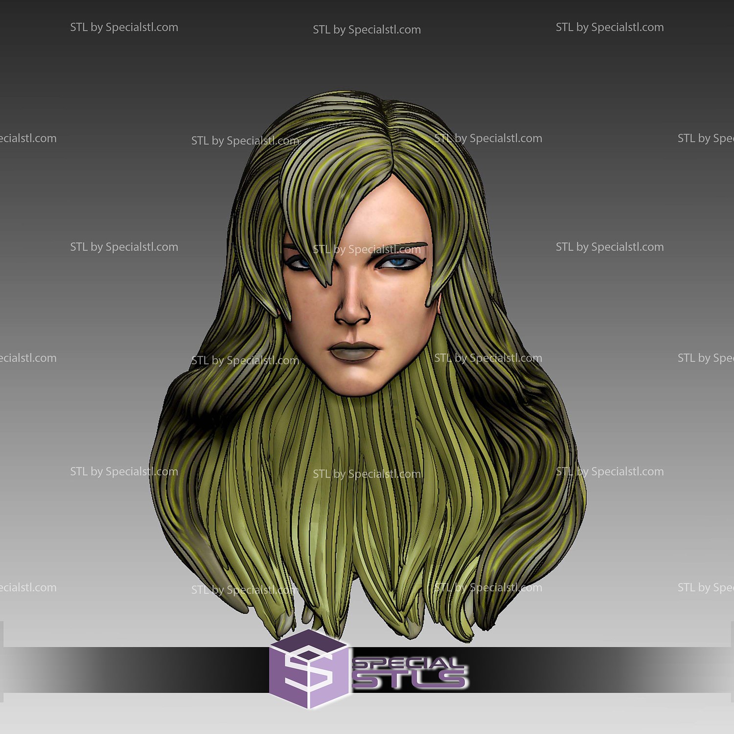 Custom Figure Head STL Collection - Sniper Wolf 3D Model — view 2