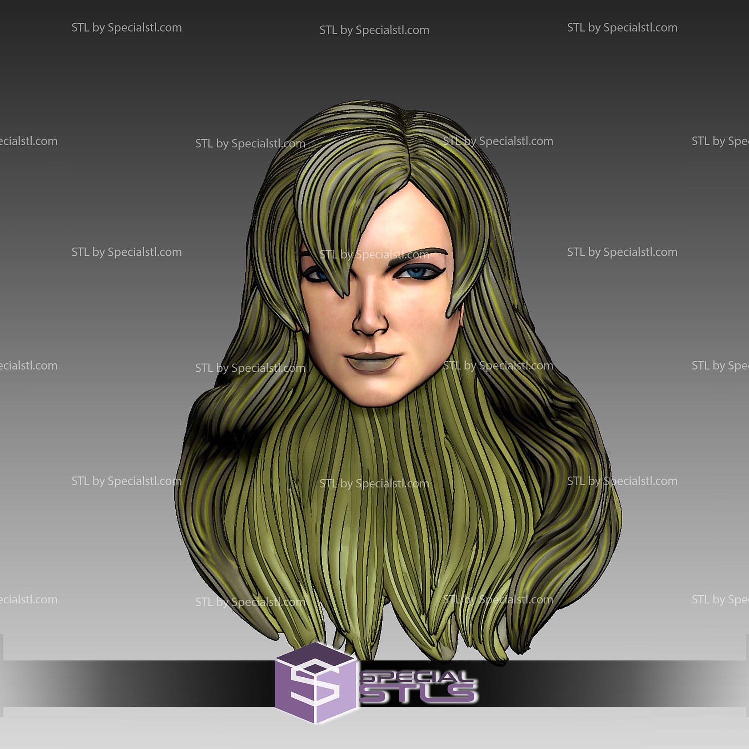 Custom Figure Head STL Collection - Sniper Wolf 3D Model — view 3