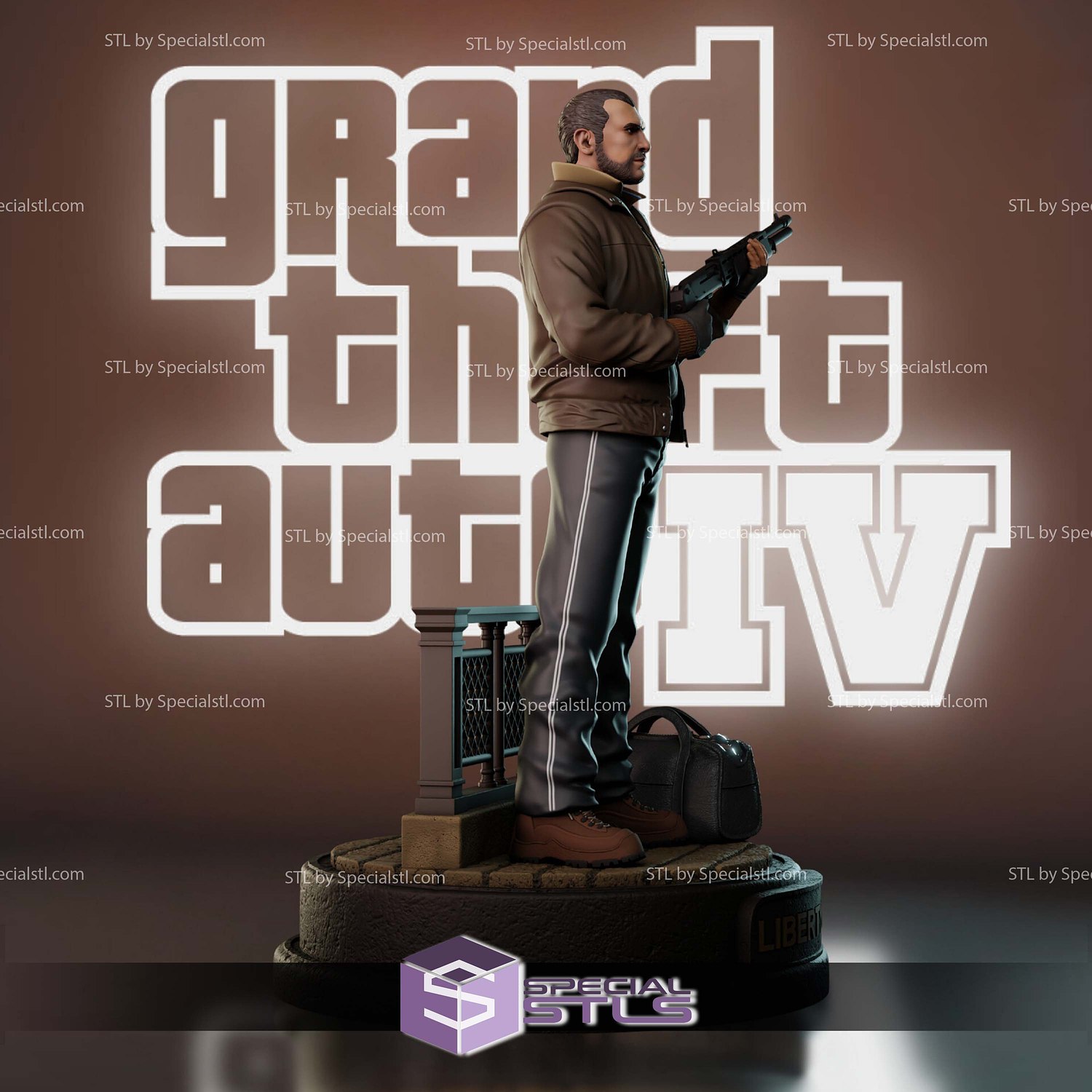 Niko Bellic GTA 4 3D Printer Files STL Model — view 4