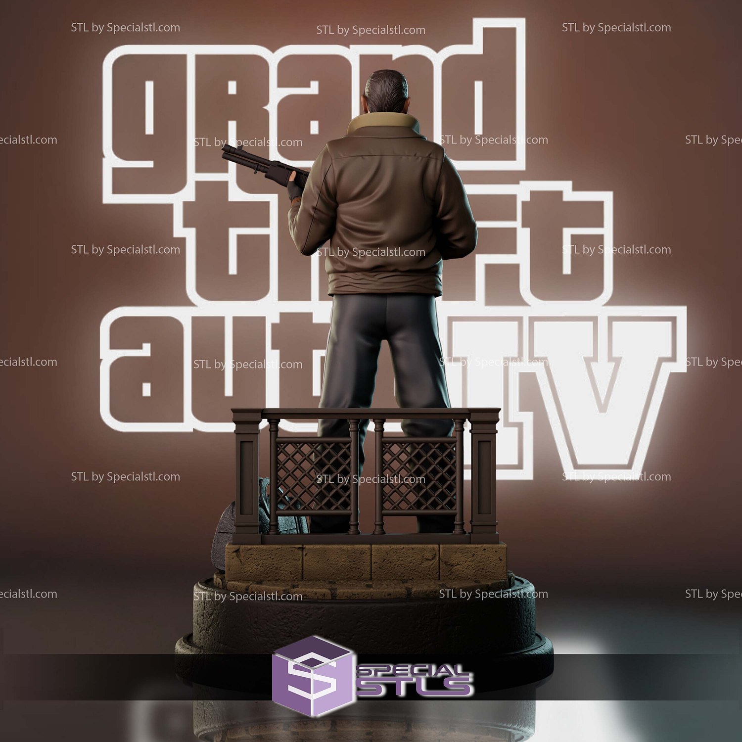 Niko Bellic GTA 4 3D Printer Files STL Model — view 6