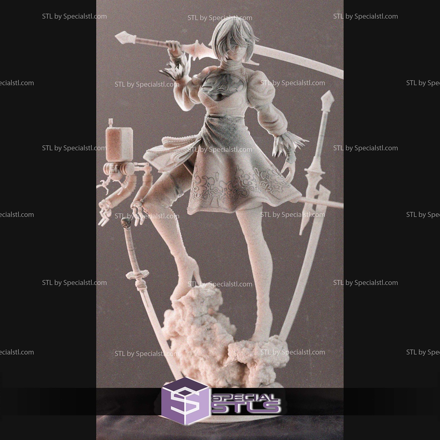 YoRHa No2 Type B STL Files 3D Model — view 5