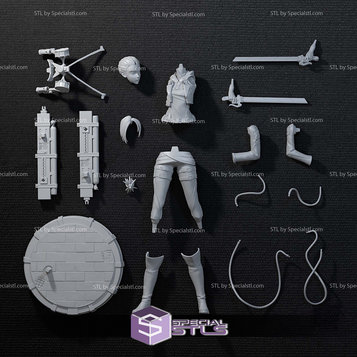 Annie Leonhart Standing 3D Printer Files STL Model — view 3
