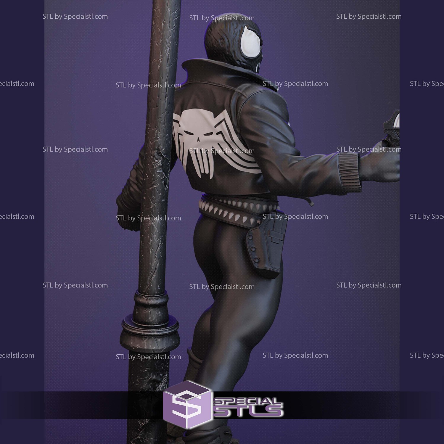 Venomized Punisher 3D Printing Models STL Model — view 2