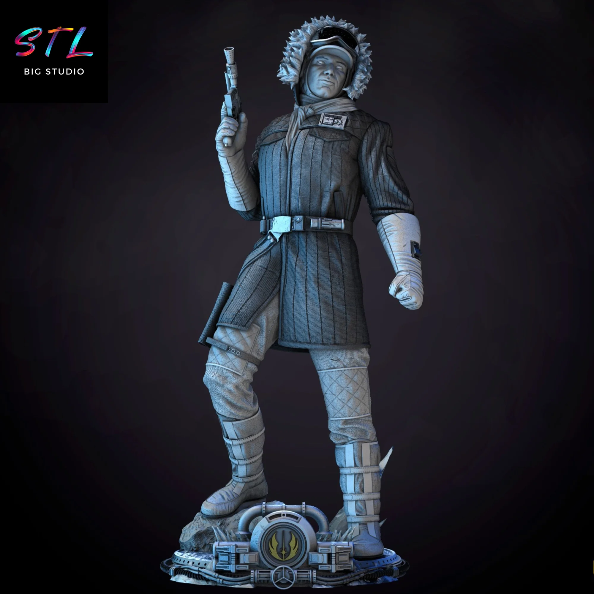 STL Han Solo (Snow Suit) | Star Wars | 3D Printable Figure Model
