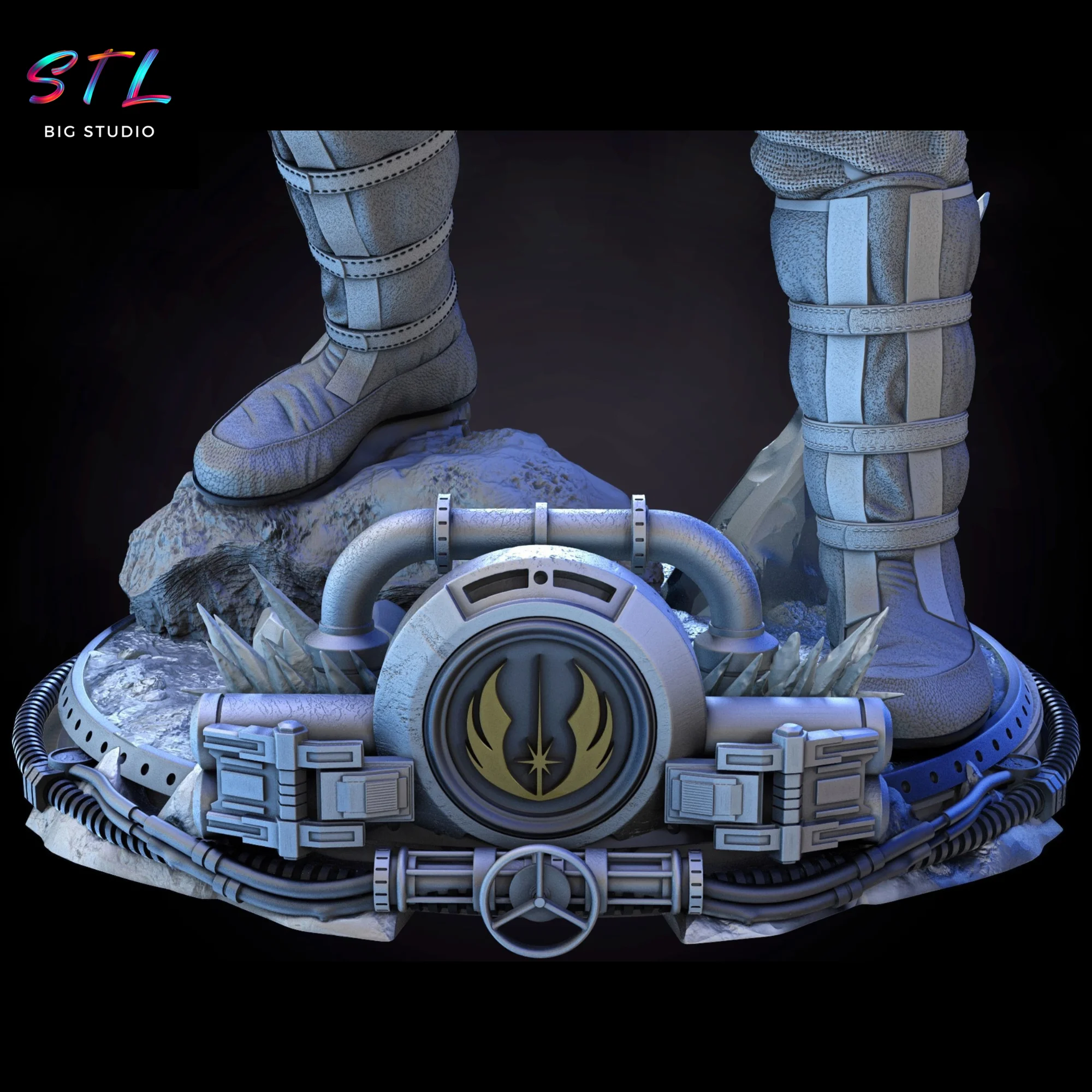 STL Han Solo (Snow Suit) | Star Wars | 3D Printable Figure Model — view 5