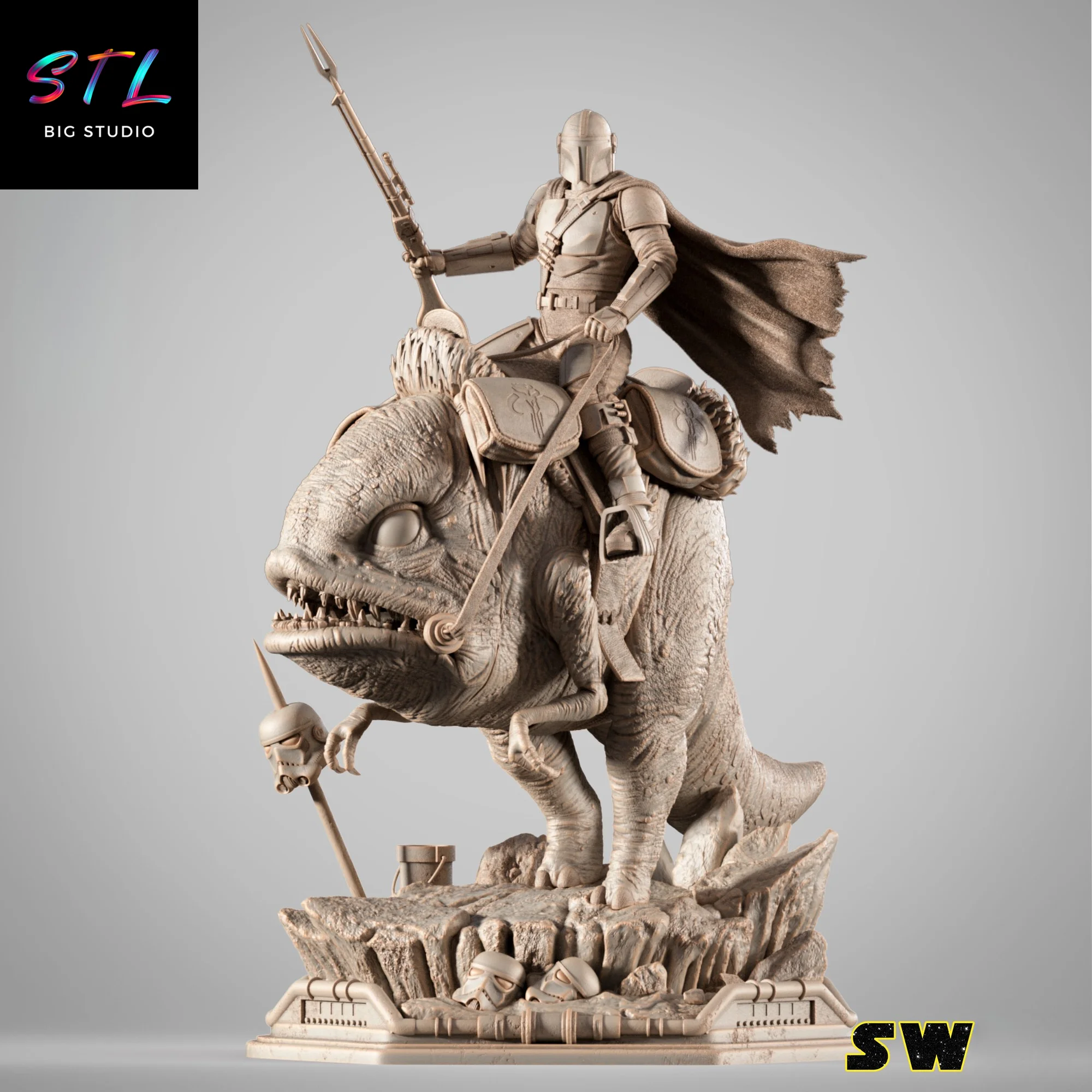 STL Han Solo (Snow Suit) | Star Wars | 3D Printable Figure Model — view 8