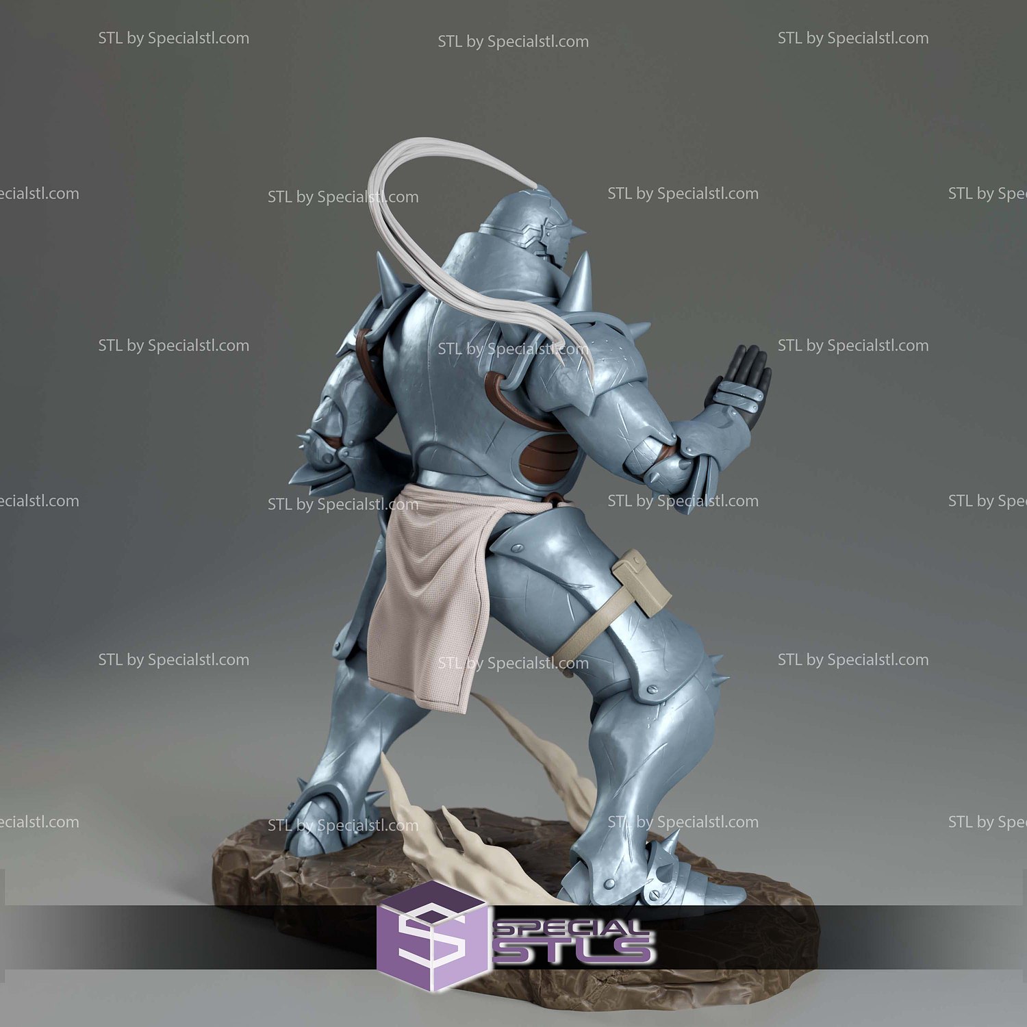 Alphonse Elric Basic Pose STL Files 3D Model — view 3