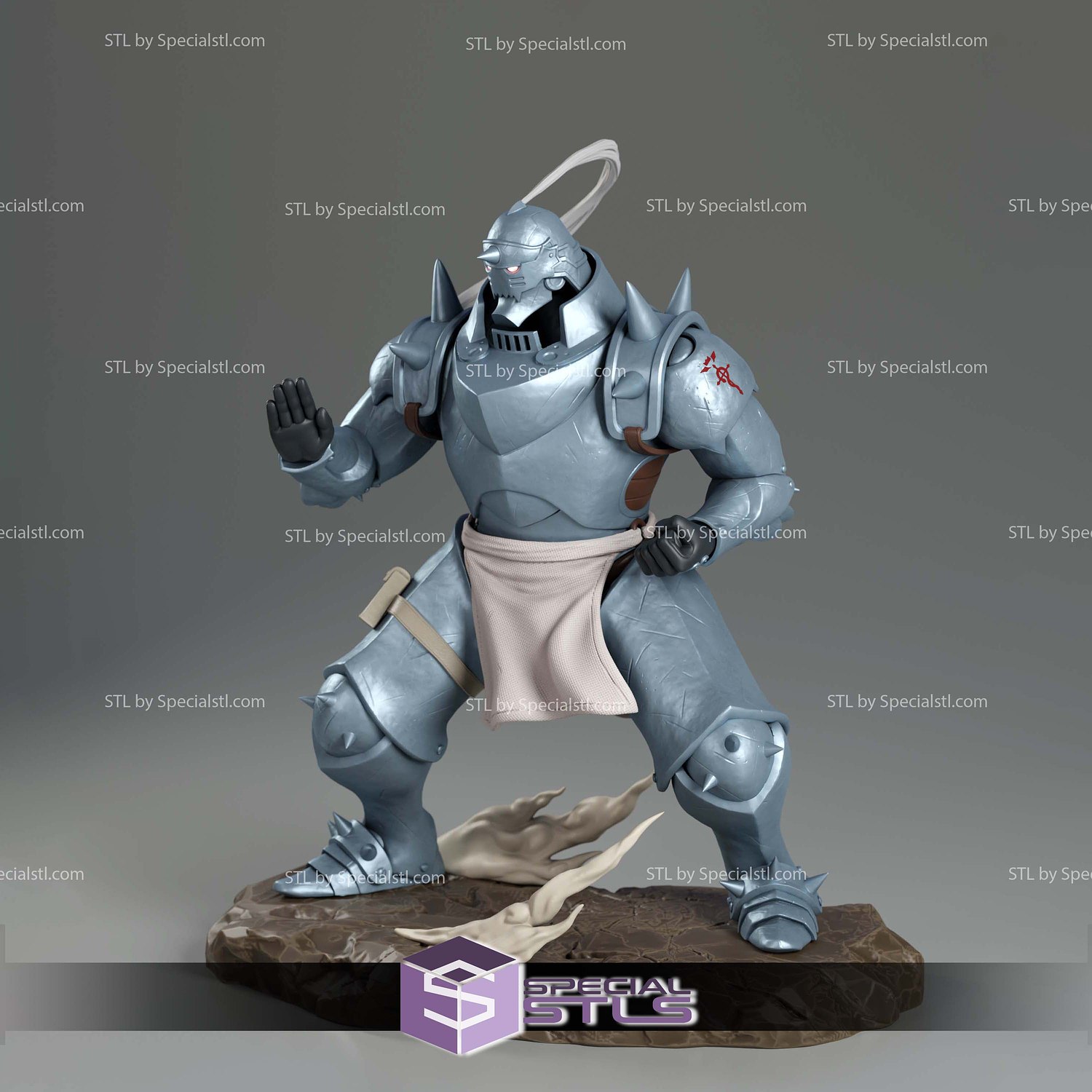 Alphonse Elric Basic Pose STL Files 3D Model — view 6