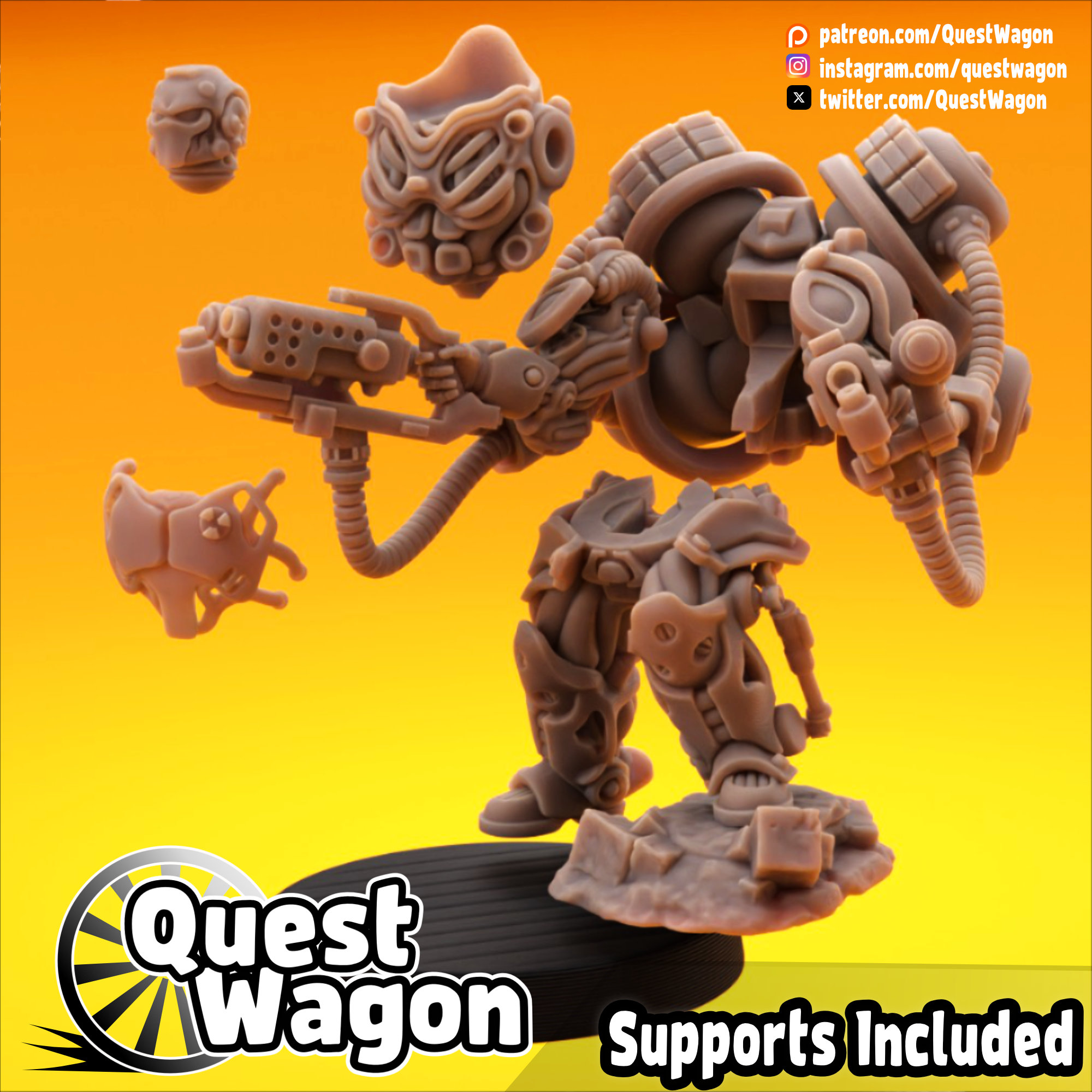Heavy Unit Space Aggressor Dual Flamer 3D STL Model