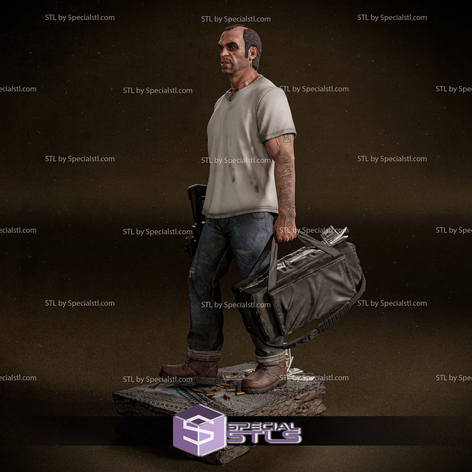 Trevor Philips GTA 5 3D Printer Files STL Model — view 2