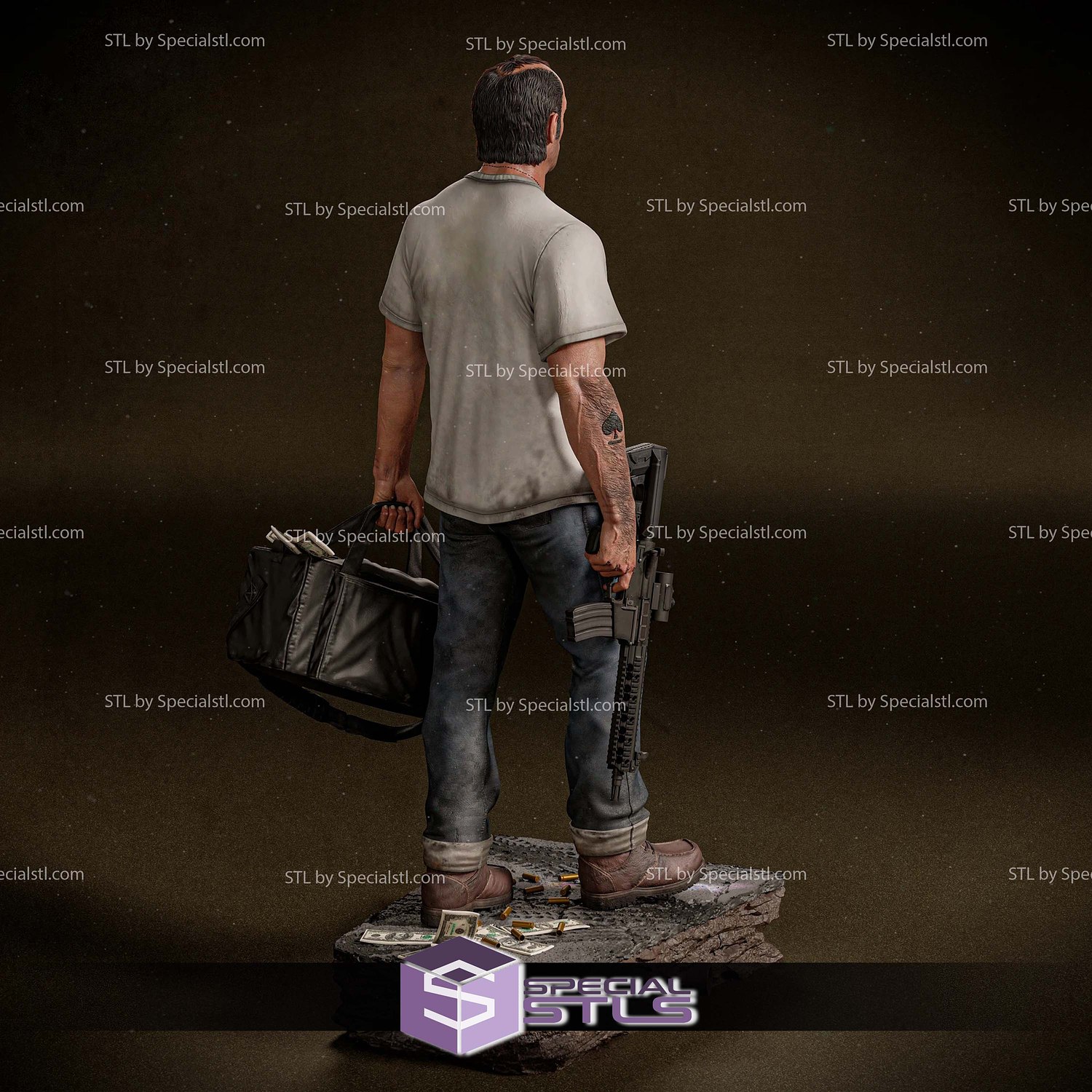 Trevor Philips GTA 5 3D Printer Files STL Model — view 4
