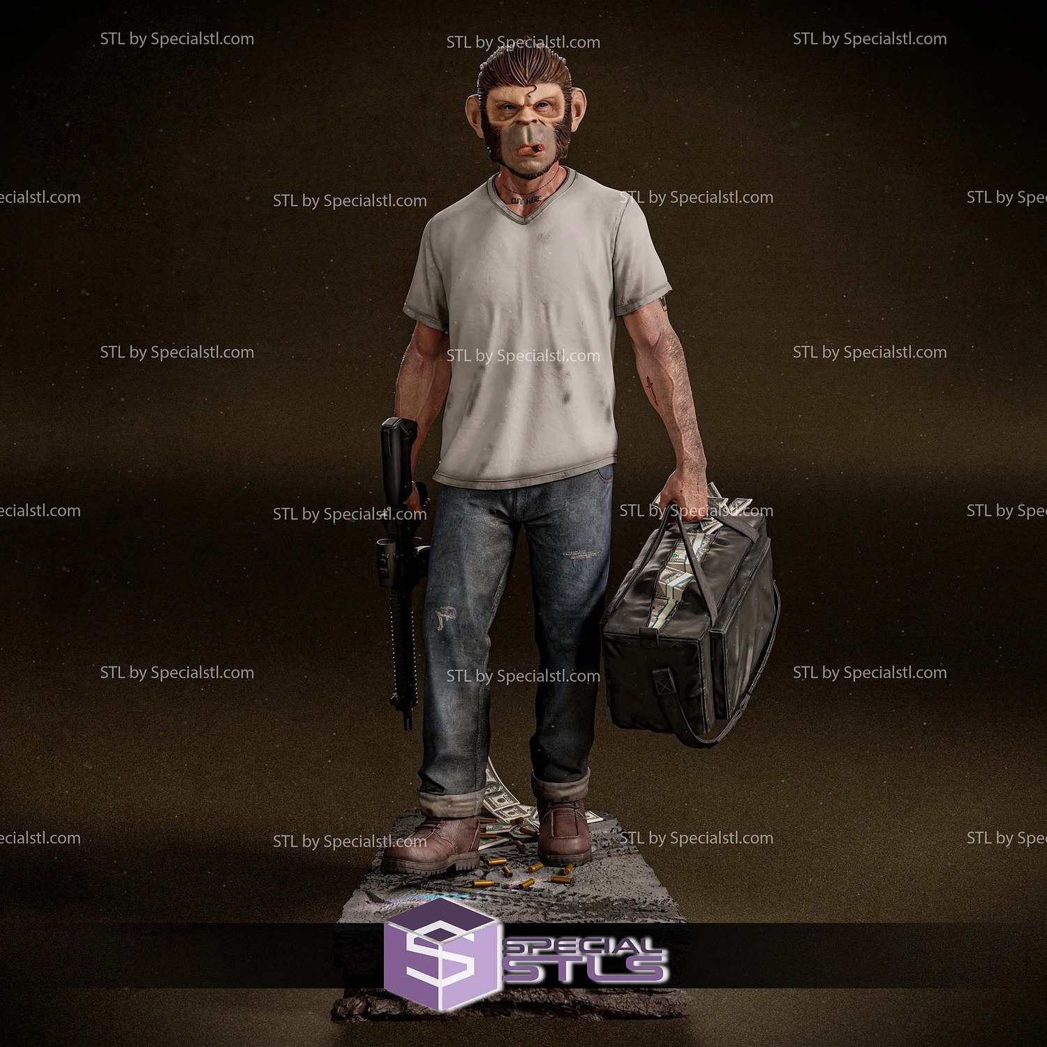 Trevor Philips GTA 5 3D Printer Files STL Model — view 5