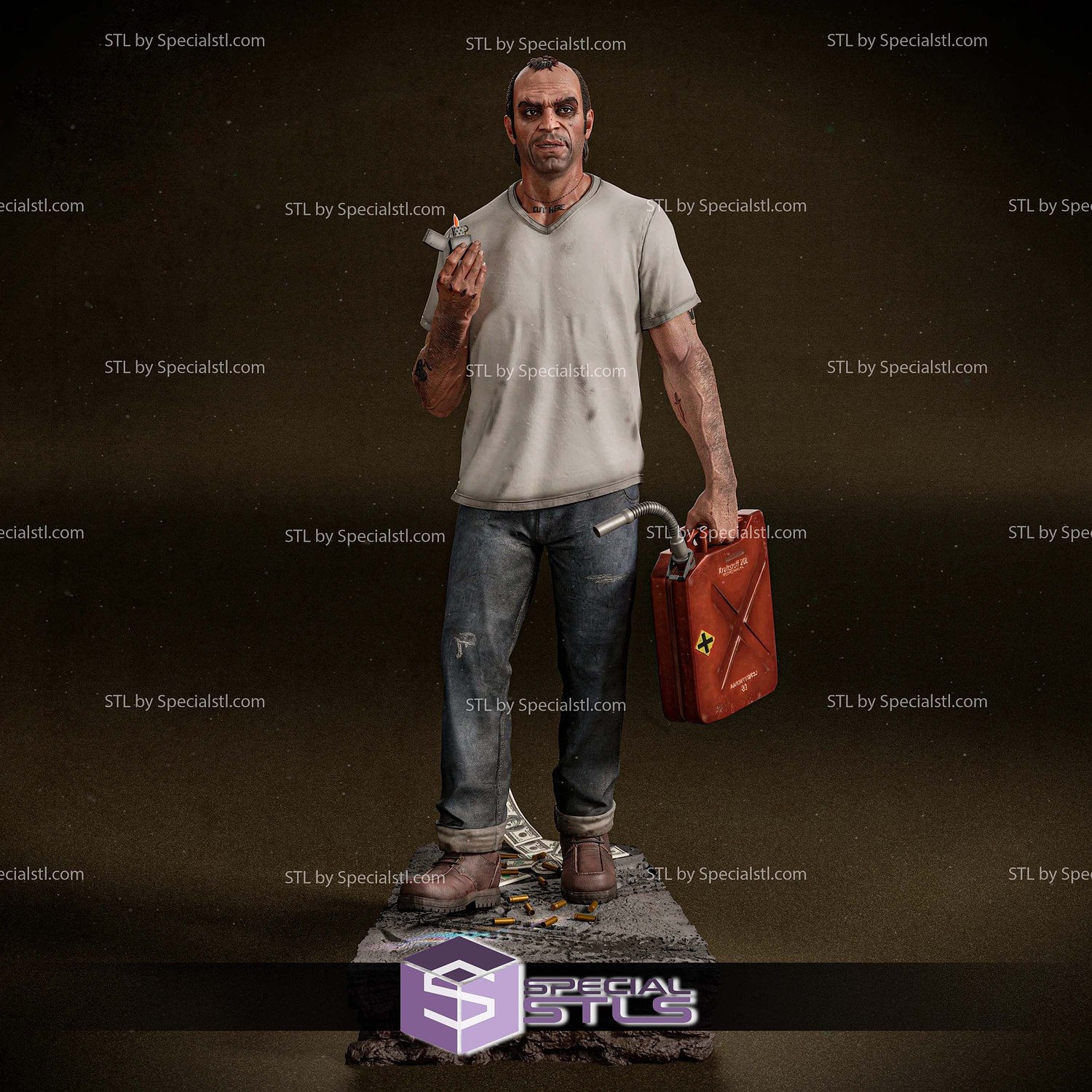 Trevor Philips GTA 5 3D Printer Files STL Model — view 7