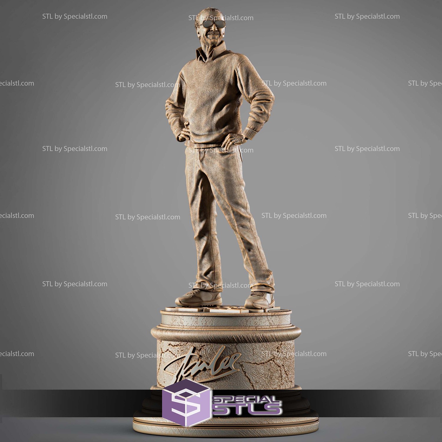 Stan Lee Marvel Sculptures 3D Printing STL Model — view 2