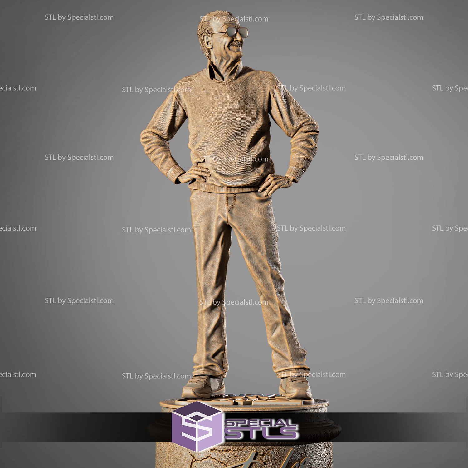 Stan Lee Marvel Sculptures 3D Printing STL Model — view 4