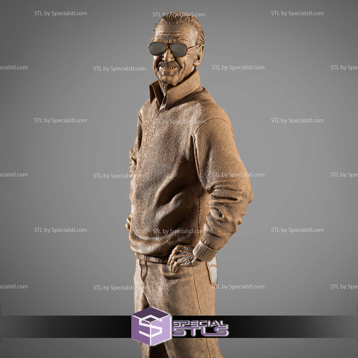 Stan Lee Marvel Sculptures 3D Printing STL Model — view 5
