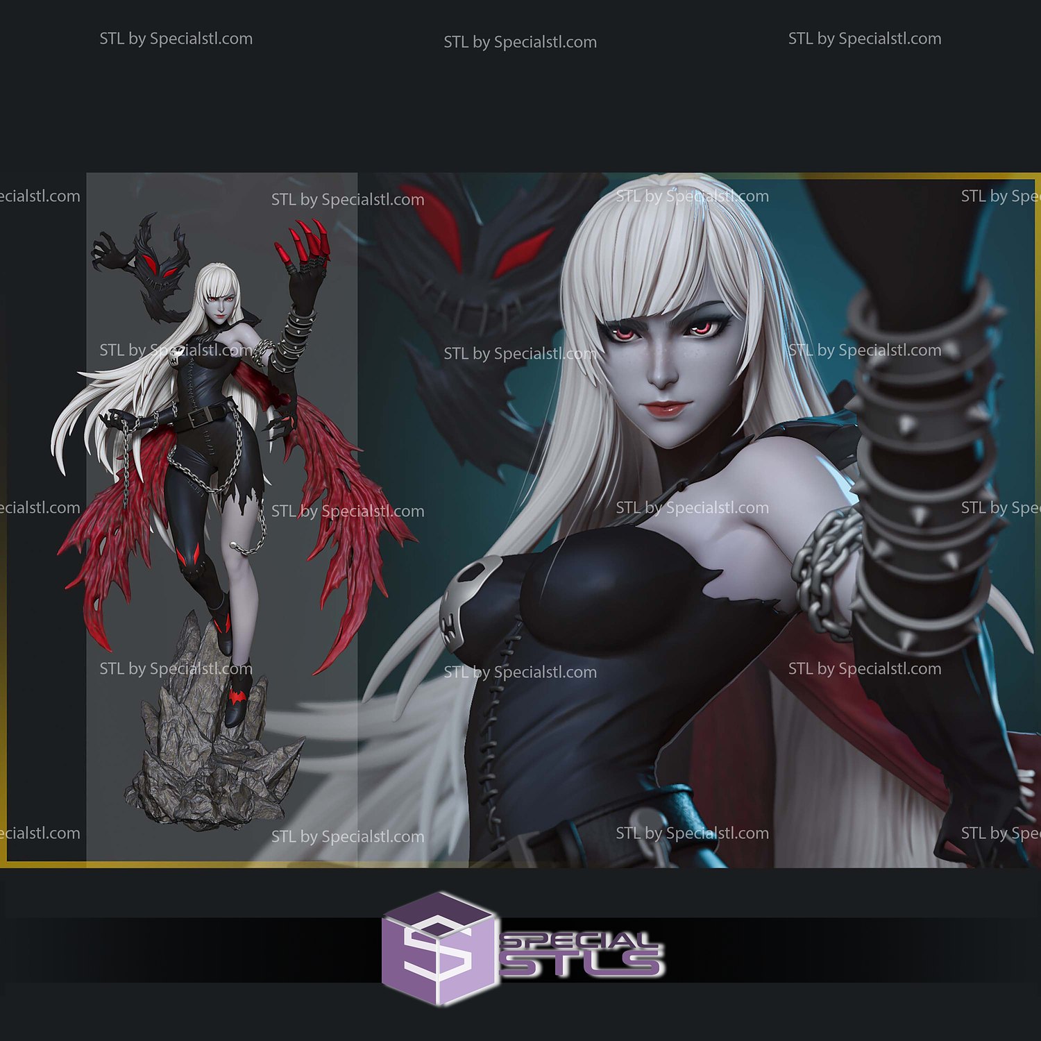 Ladydevimon New Verision Digimon 3D Printer Files STL Model — view 4