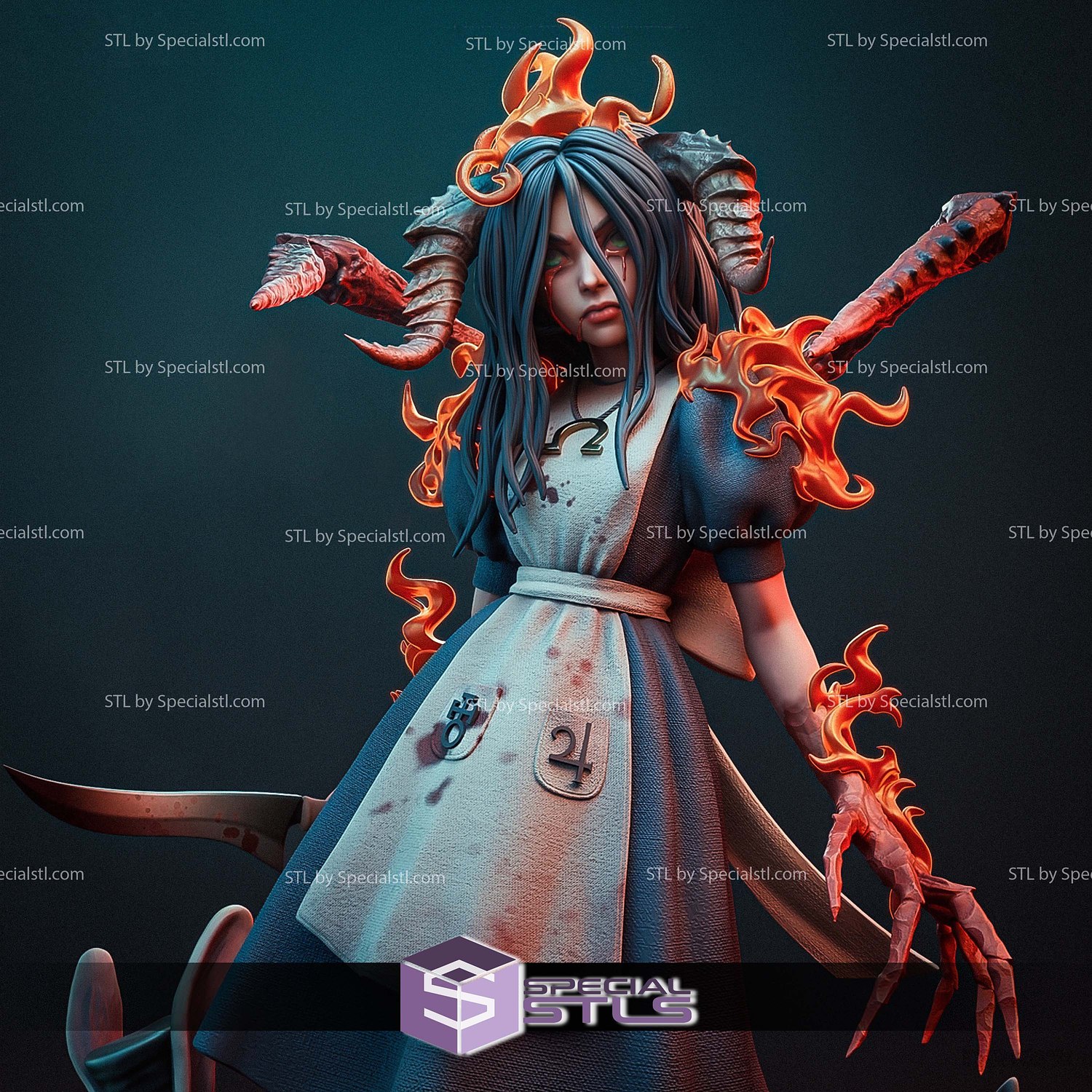 American McGee Alice Sculptures 3D Printing STL Model — view 2
