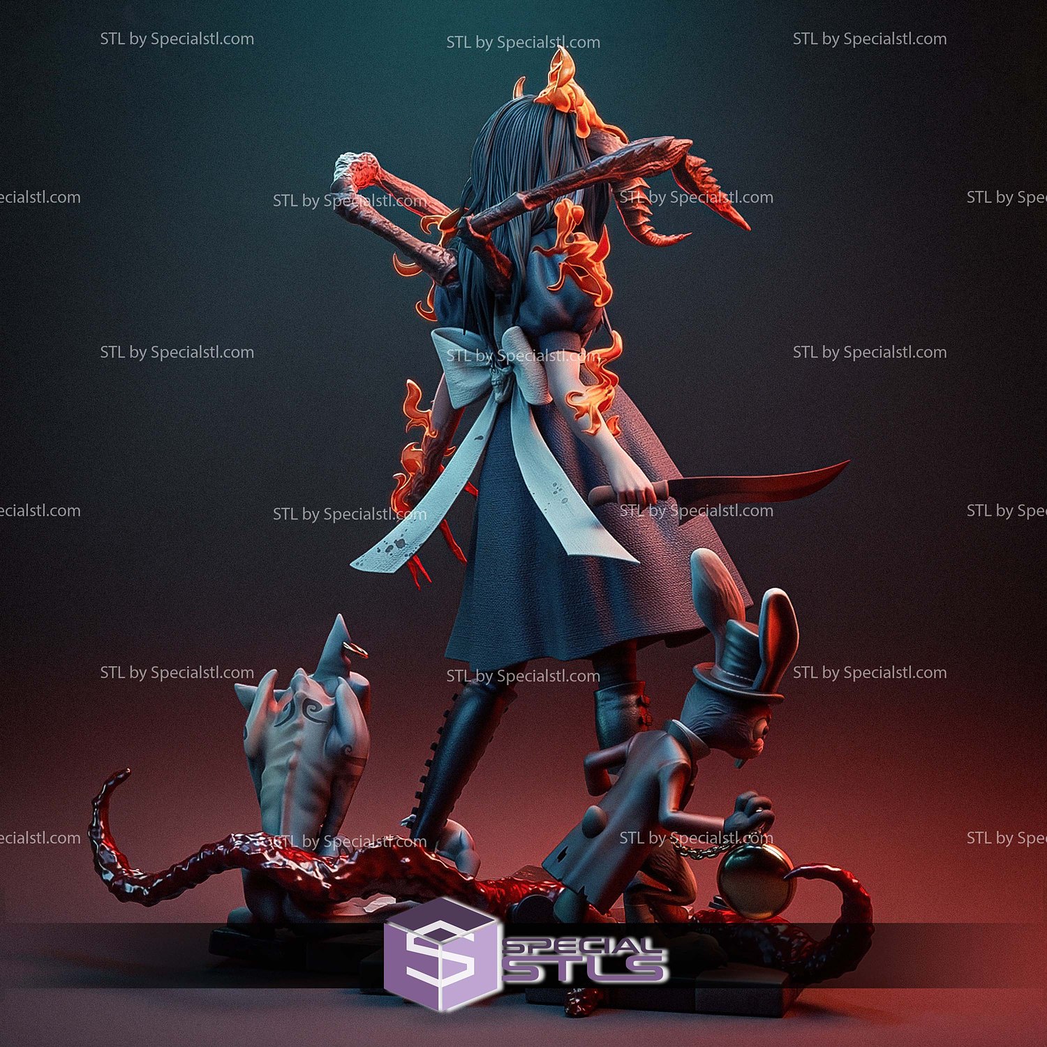 American McGee Alice Sculptures 3D Printing STL Model — view 5