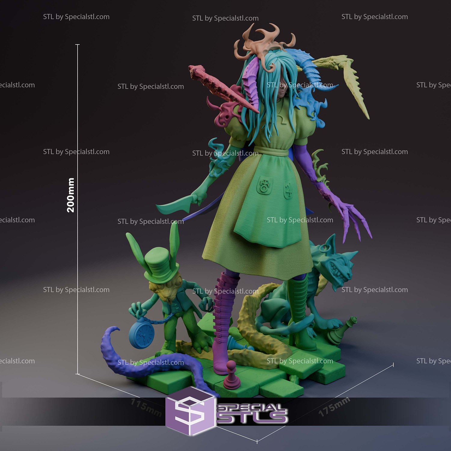 American McGee Alice Sculptures 3D Printing STL Model — view 8