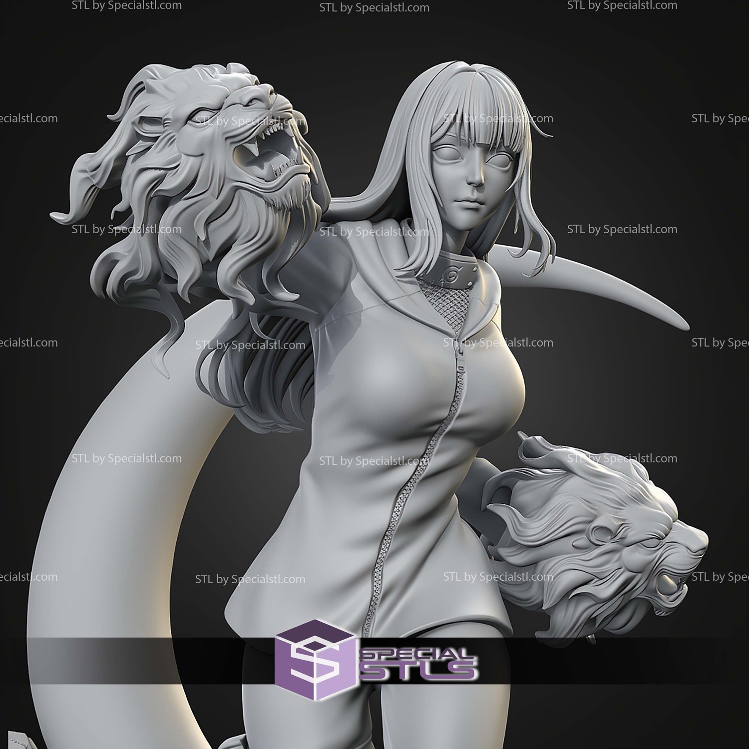 Hinata Hyuga Byakugan Awakened STL Files 3D Model — view 2