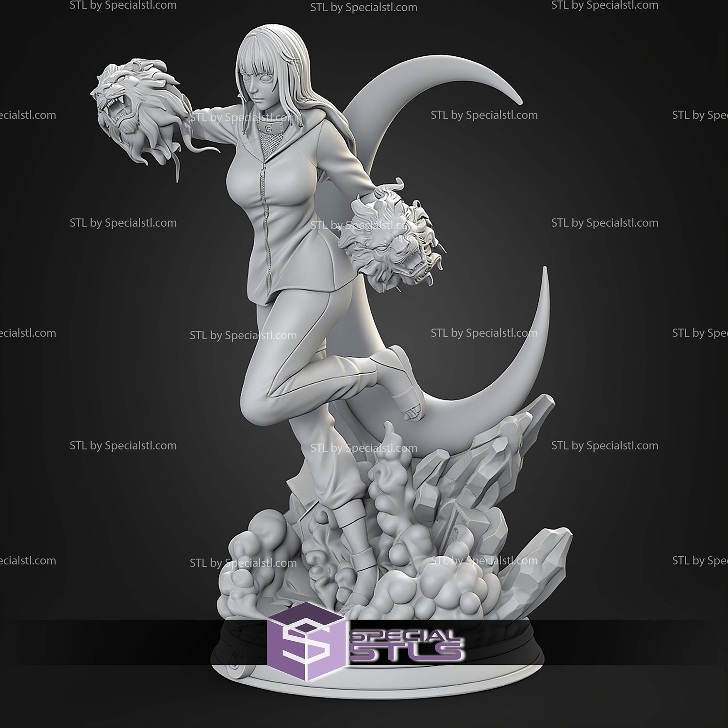 Hinata Hyuga Byakugan Awakened STL Files 3D Model — view 3