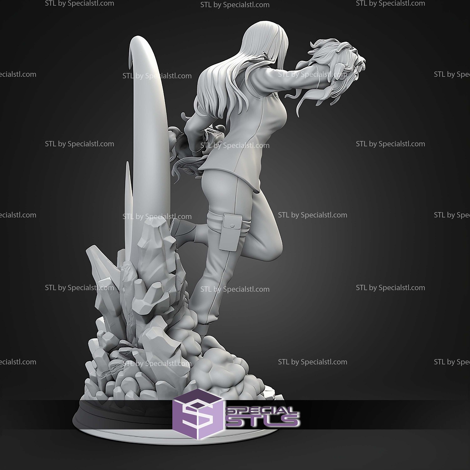 Hinata Hyuga Byakugan Awakened STL Files 3D Model — view 4