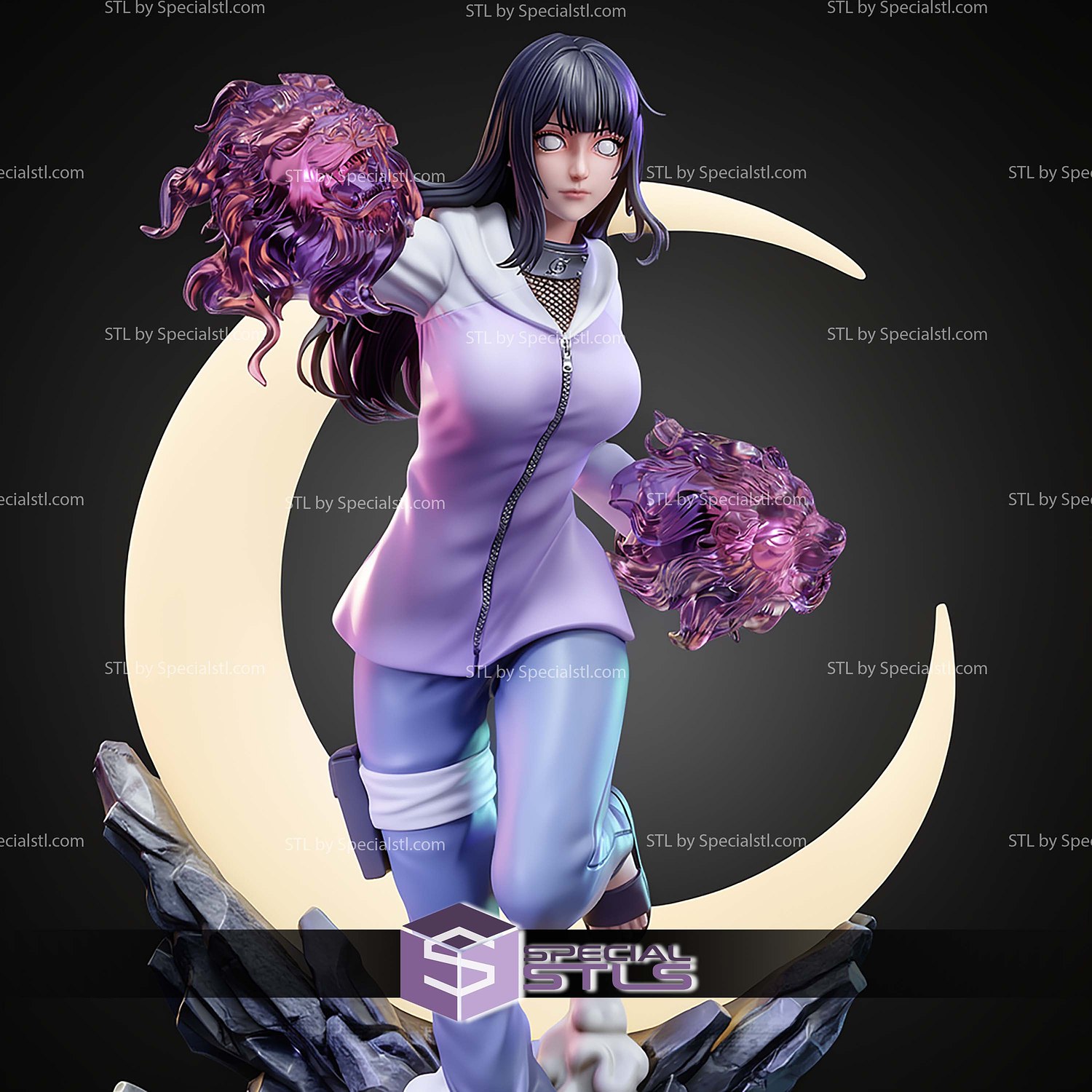 Hinata Hyuga Byakugan Awakened STL Files 3D Model — view 5