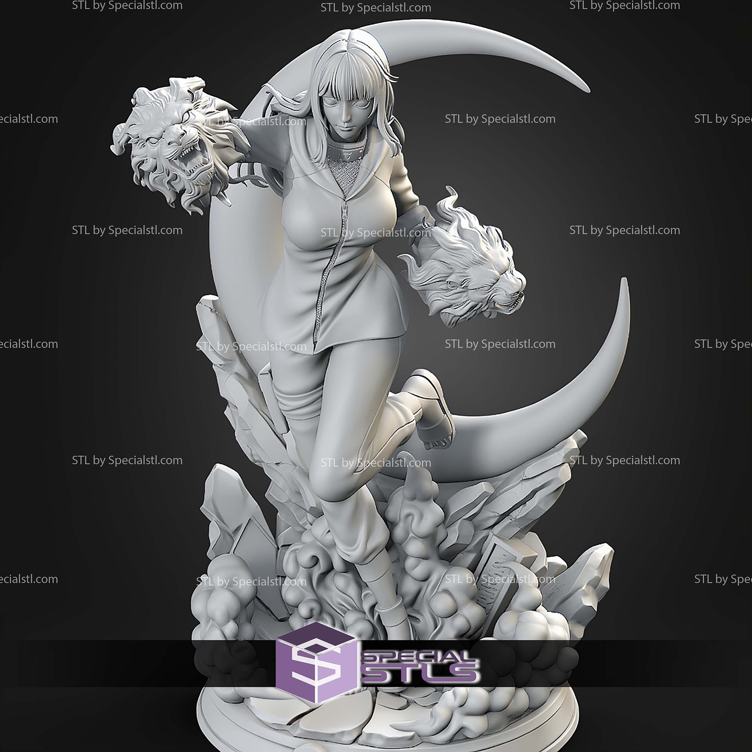 Hinata Hyuga Byakugan Awakened STL Files 3D Model — view 6